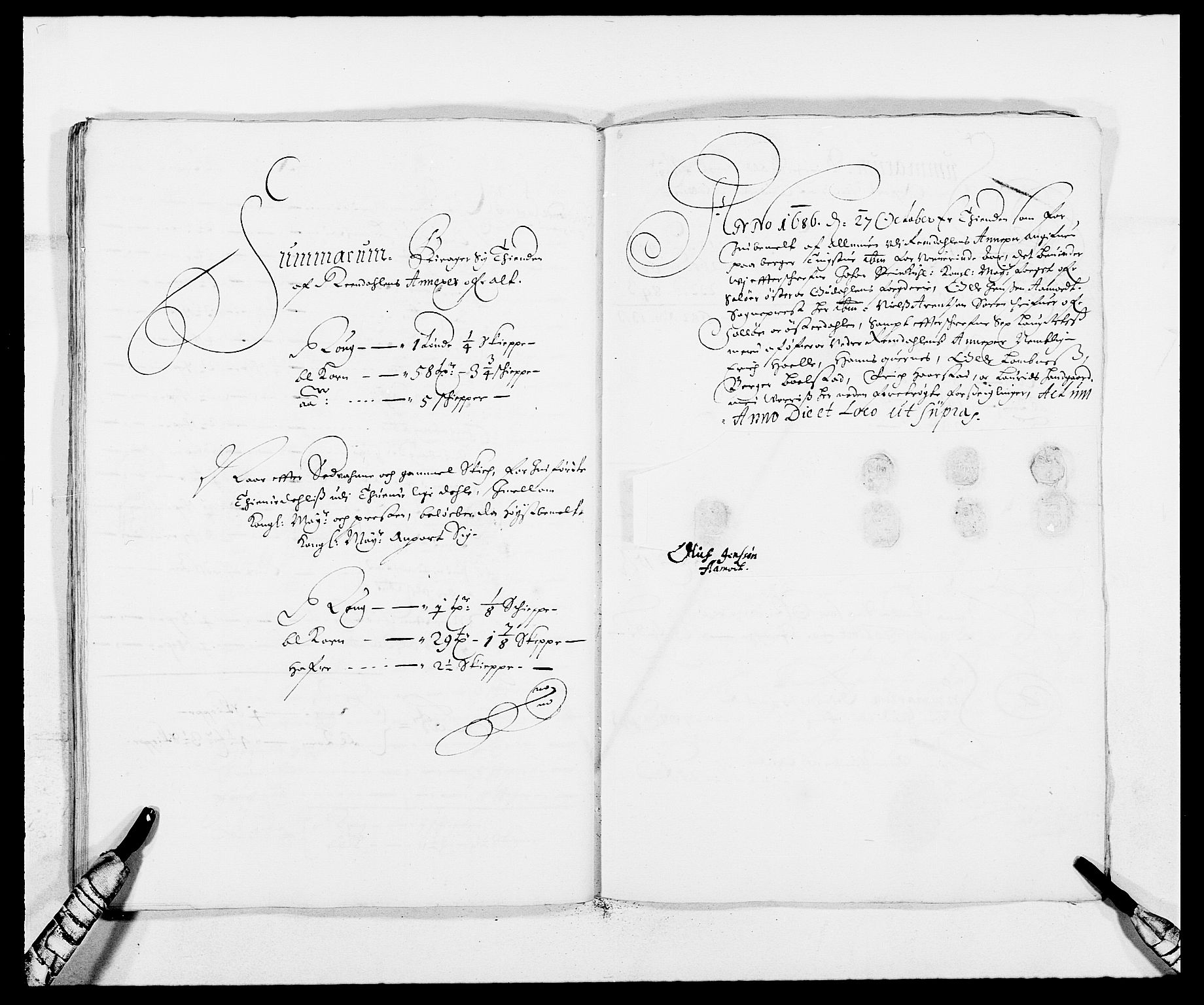 Rentekammeret inntil 1814, Reviderte regnskaper, Fogderegnskap, RA/EA-4092/R13/L0823: Fogderegnskap Solør, Odal og Østerdal, 1686, p. 191