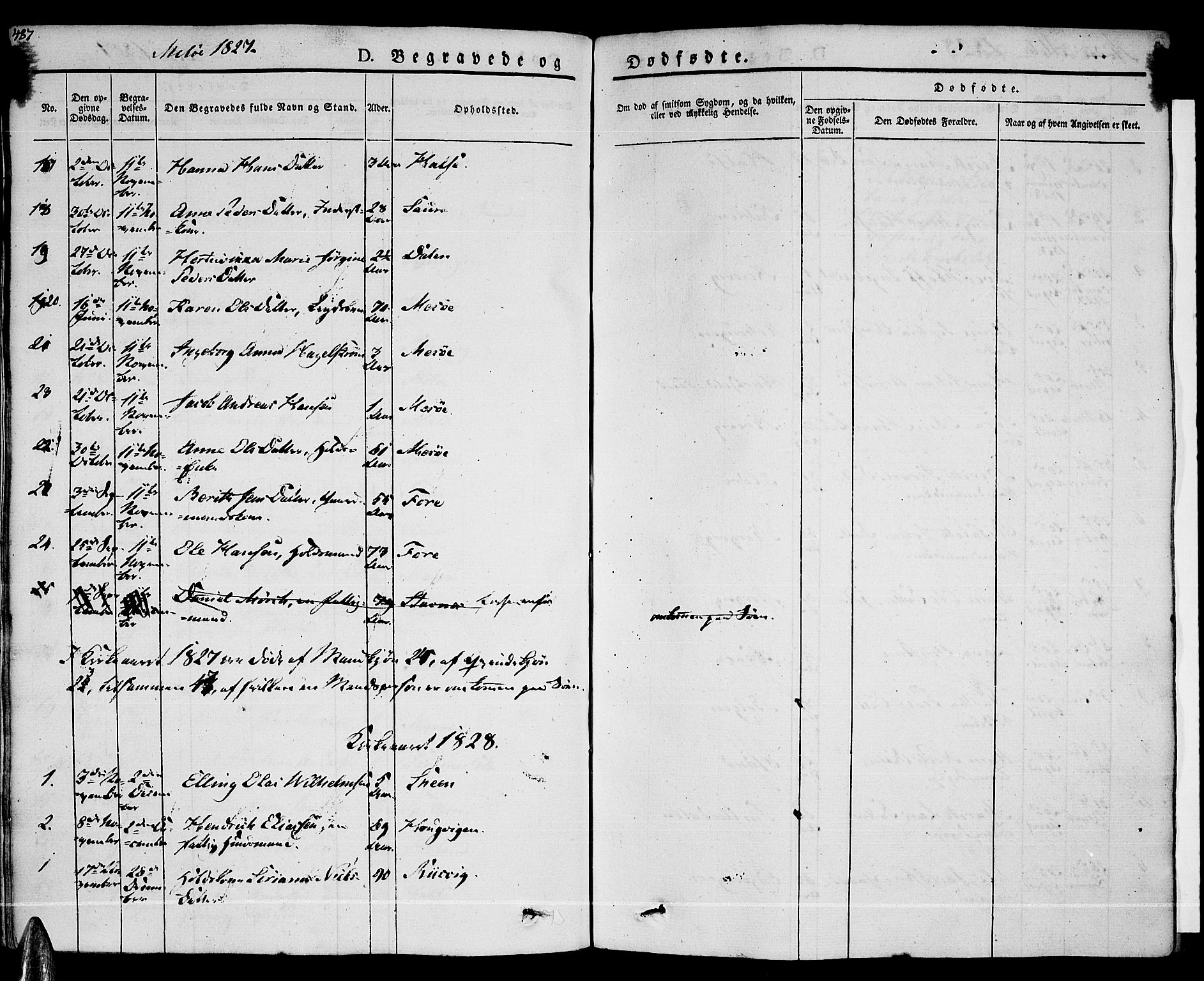 Ministerialprotokoller, klokkerbøker og fødselsregistre - Nordland, AV/SAT-A-1459/841/L0600: Parish register (official) no. 841A07 /2, 1824-1843, p. 487