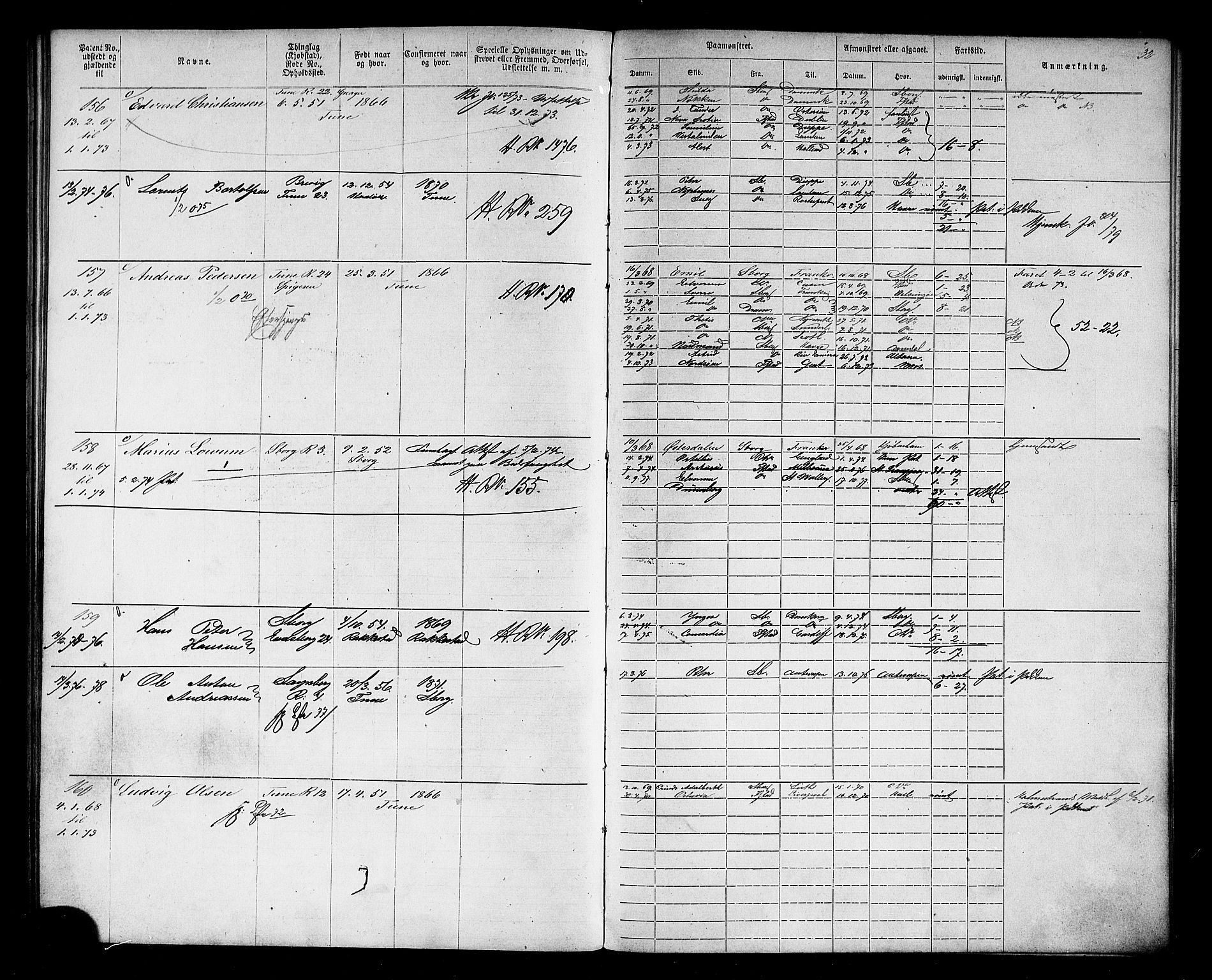 Sarpsborg mønstringskontor, AV/SAO-A-10569c/F/Fc/Fca/L0003: Annotasjonsrulle, 1868-1881, p. 37