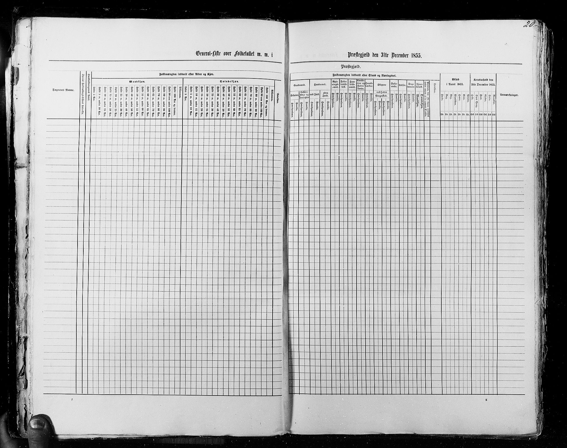 RA, Census 1855, vol. 5: Nordre Bergenhus amt, Romsdal amt og Søndre Trondhjem amt, 1855, p. 20