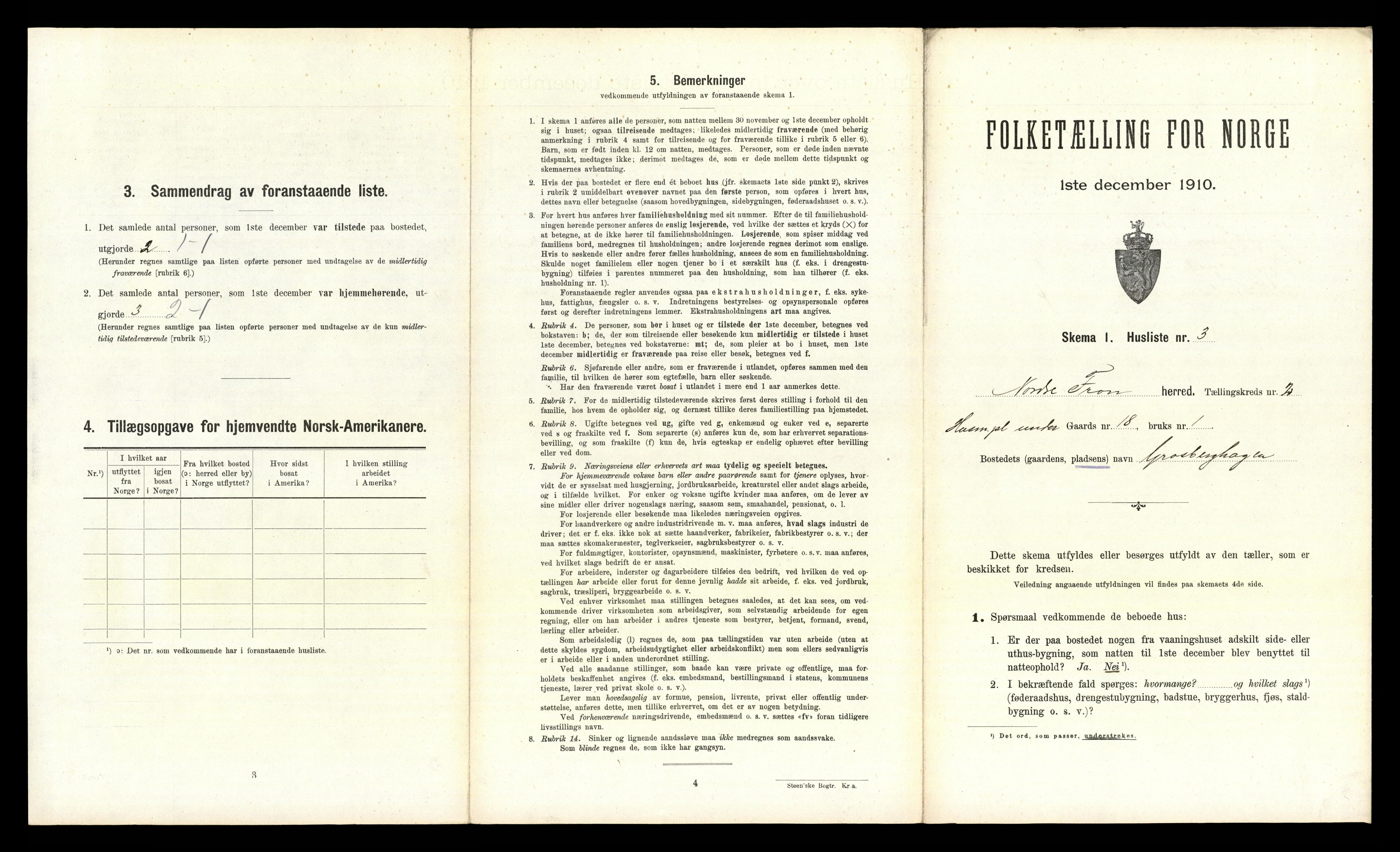 RA, 1910 census for Nord-Fron, 1910, p. 202