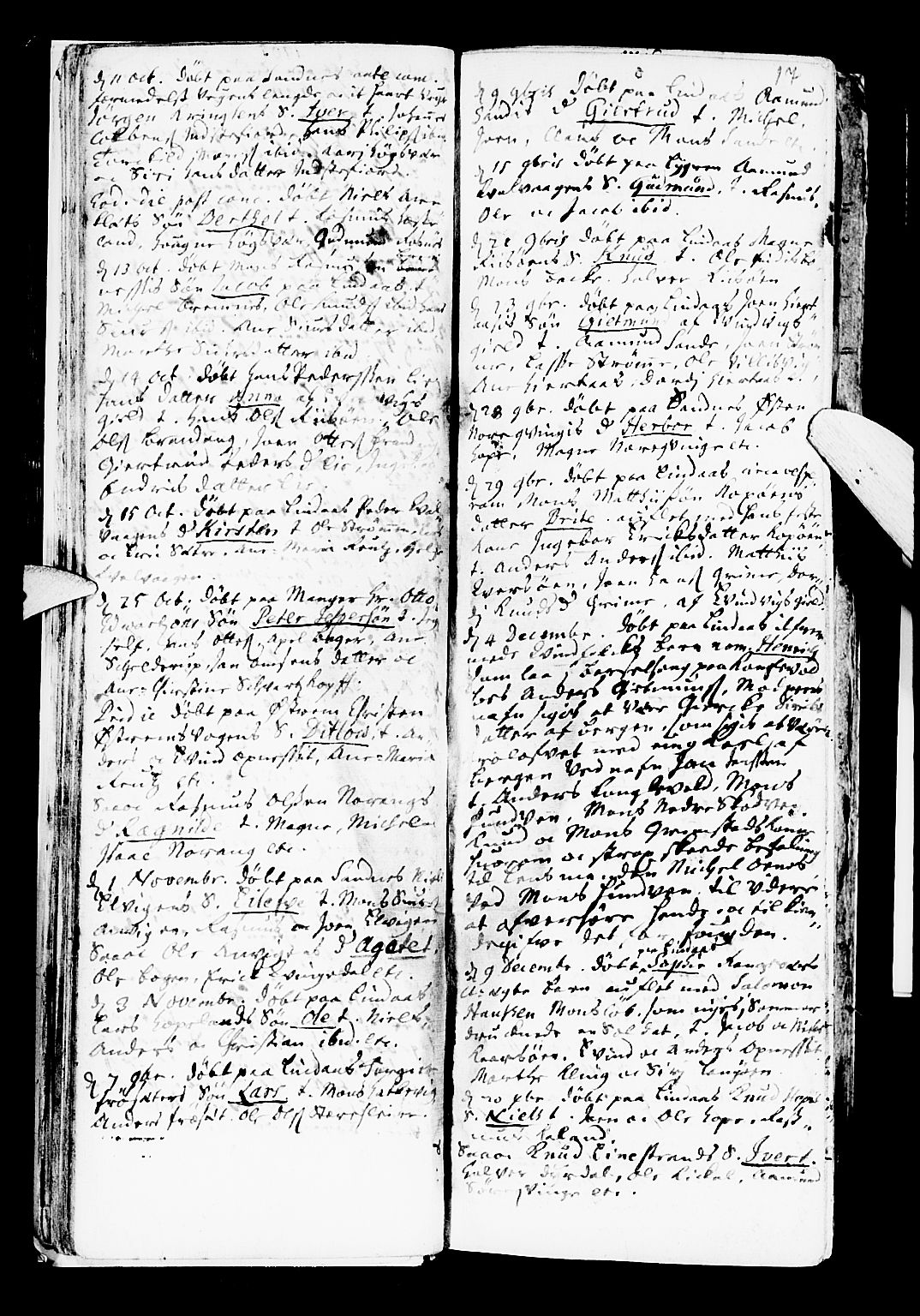 Lindås Sokneprestembete, SAB/A-76701/H/Haa: Parish register (official) no. A 1, 1699-1746, p. 17