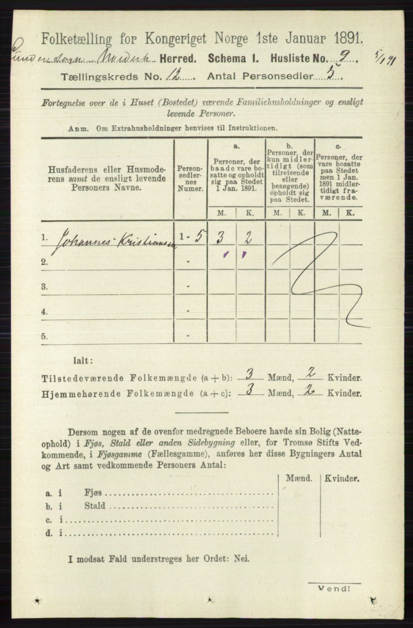 RA, 1891 census for 0613 Norderhov, 1891, p. 8496