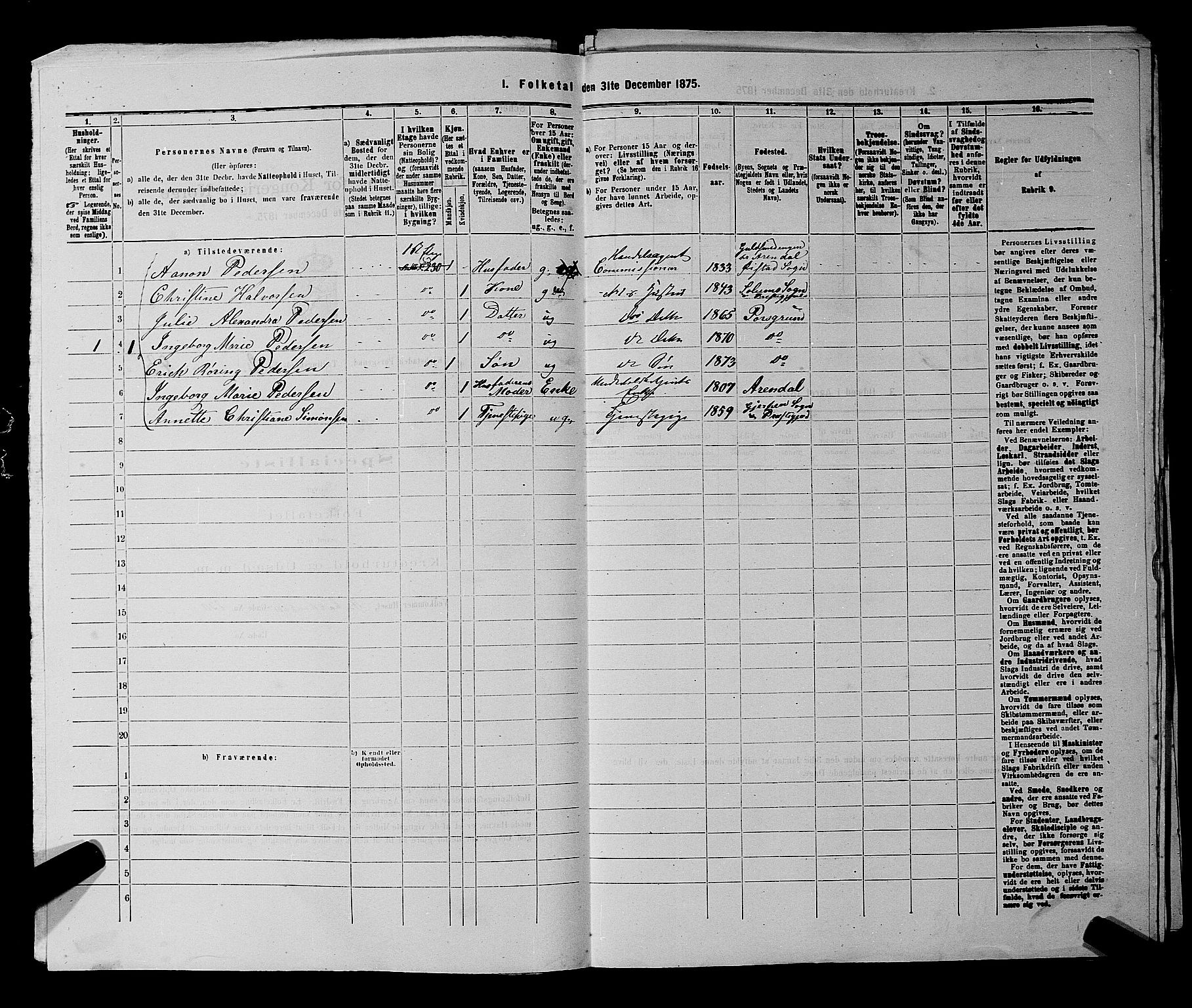 SAKO, 1875 census for 0805P Porsgrunn, 1875, p. 79