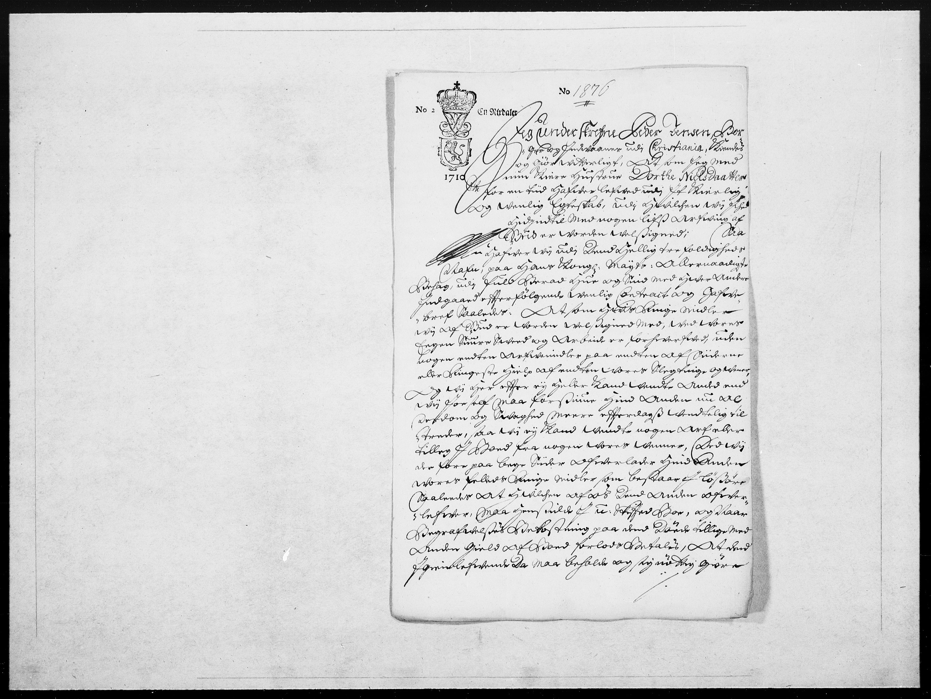 Danske Kanselli 1572-1799, RA/EA-3023/F/Fc/Fcc/Fcca/L0068: Norske innlegg 1572-1799, 1710, p. 251