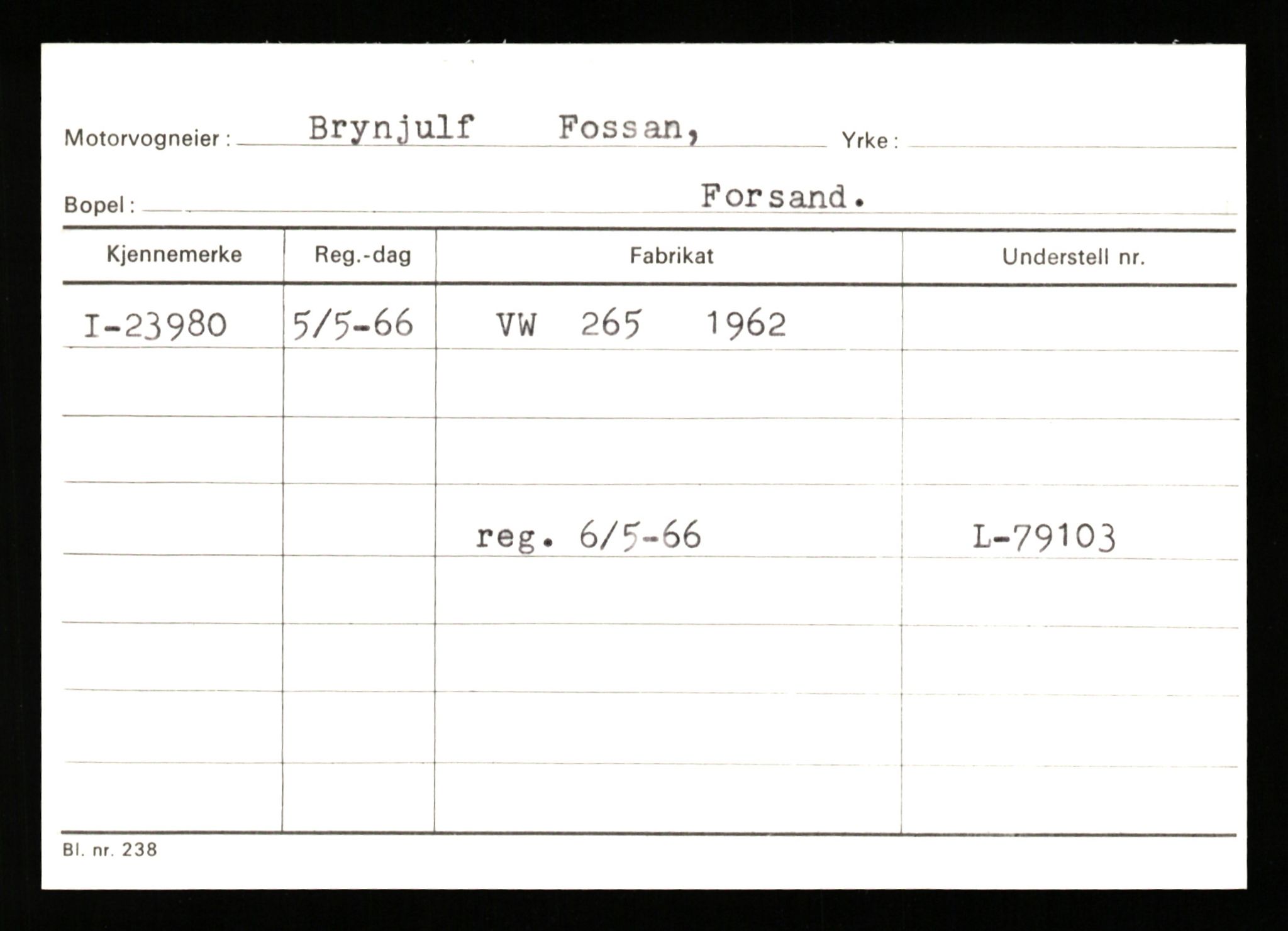 Stavanger trafikkstasjon, SAST/A-101942/0/G/L0005: Registreringsnummer: 23000 - 34245, 1930-1971, p. 249