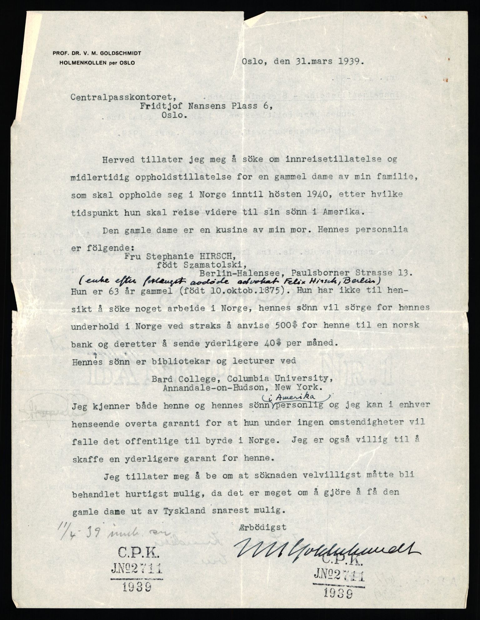 Sentralpasskontoret/Statens utlendingskontor, RA/S-1561/D/Da/Daa/L0344: Journalsaker, nr. 3290 - 3380, 1940, p. 24