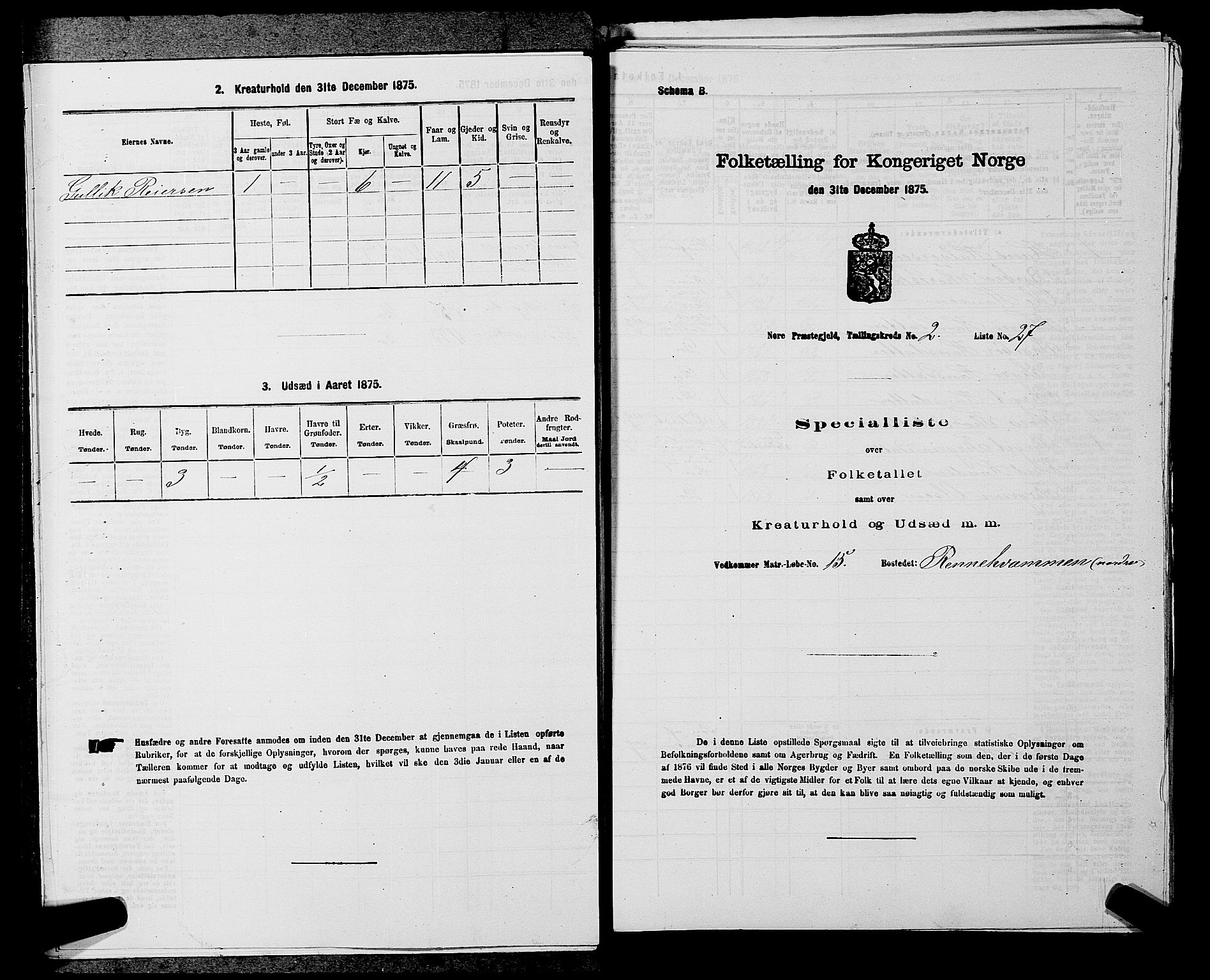 SAKO, 1875 census for 0633P Nore, 1875, p. 276