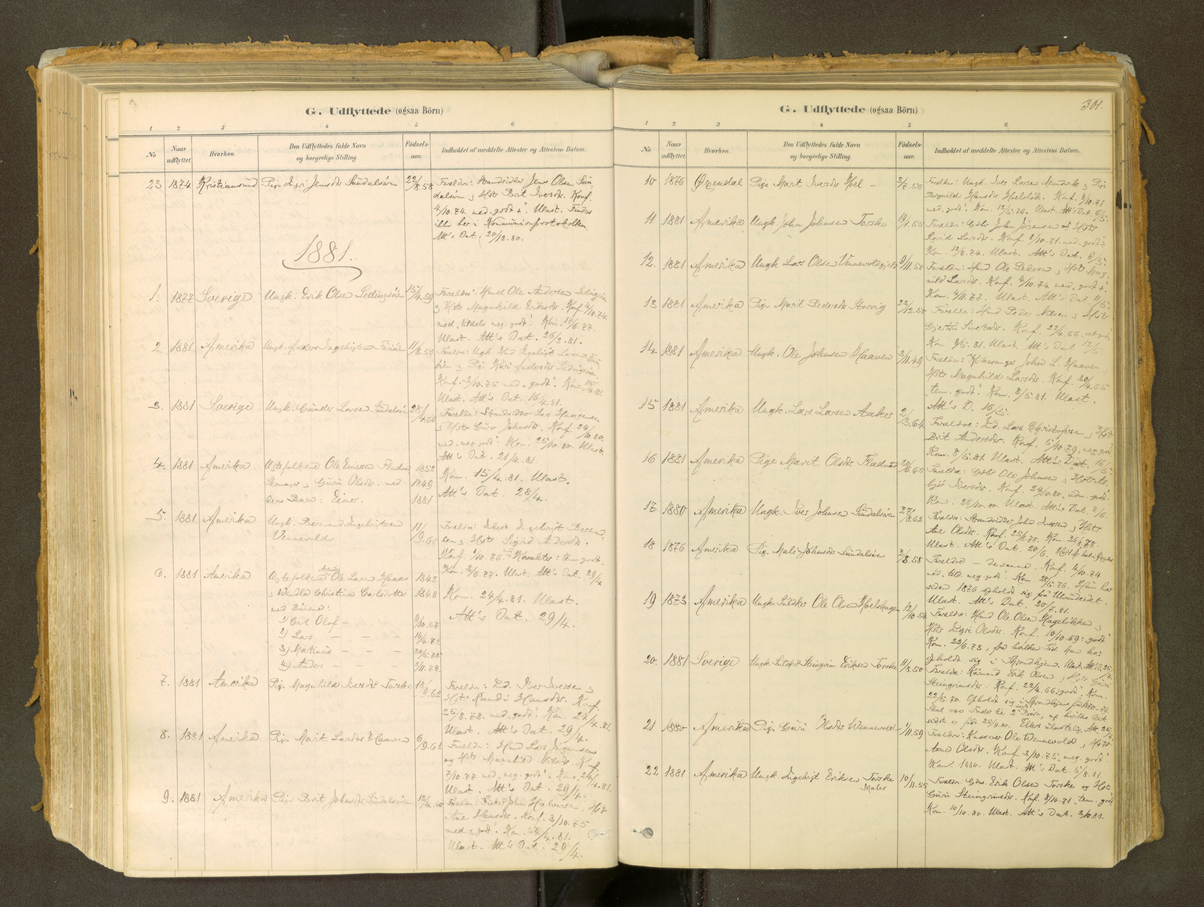 Sunndal sokneprestkontor, SAT/A-1085/1/I/I1/I1a: Parish register (official) no. 2, 1877-1914, p. 301