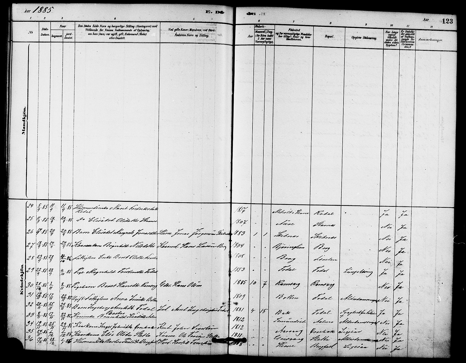 Ministerialprotokoller, klokkerbøker og fødselsregistre - Møre og Romsdal, AV/SAT-A-1454/578/L0906: Parish register (official) no. 578A05, 1878-1886, p. 123