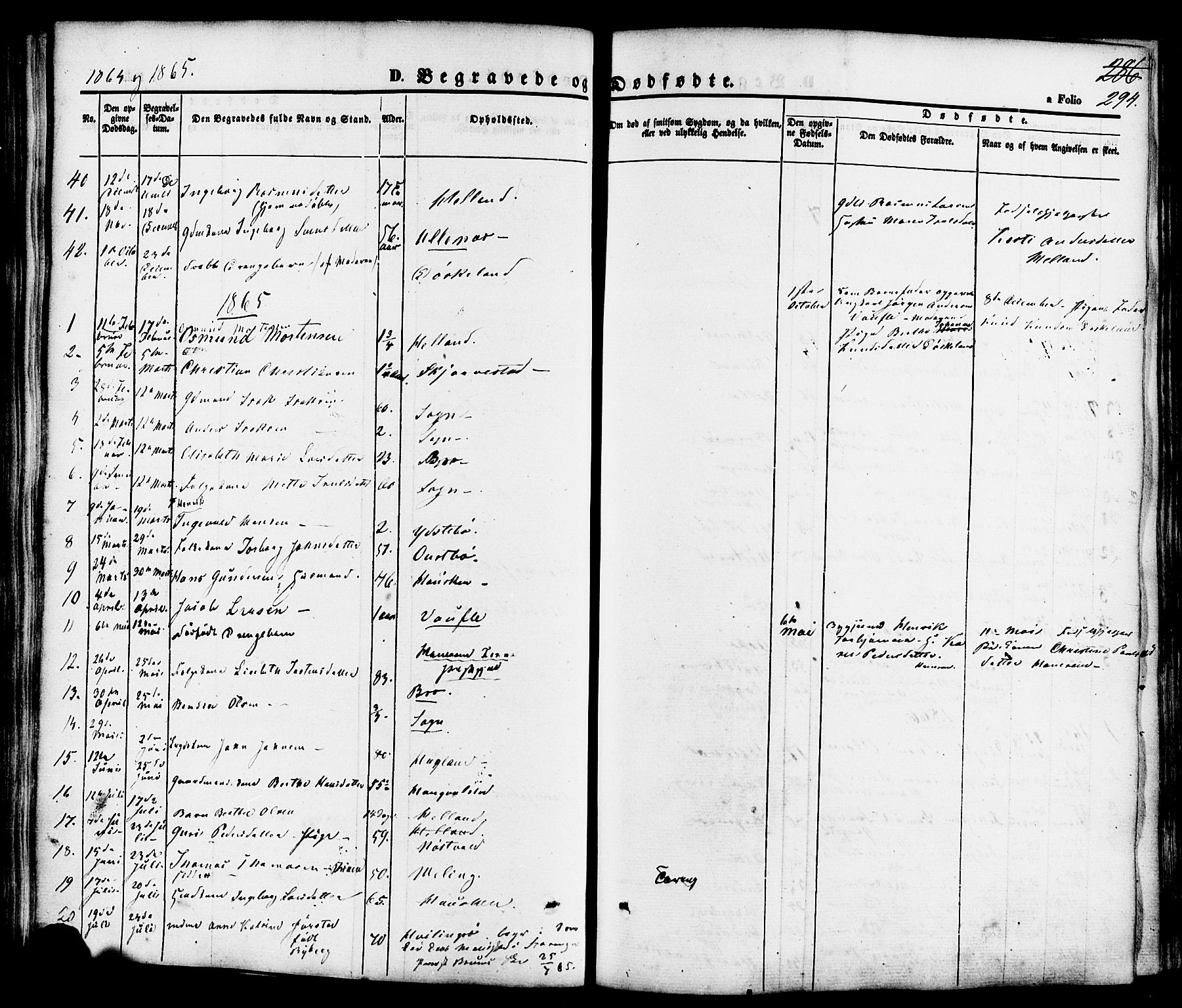 Rennesøy sokneprestkontor, SAST/A -101827/H/Ha/Haa/L0006: Parish register (official) no. A 6, 1860-1878, p. 294