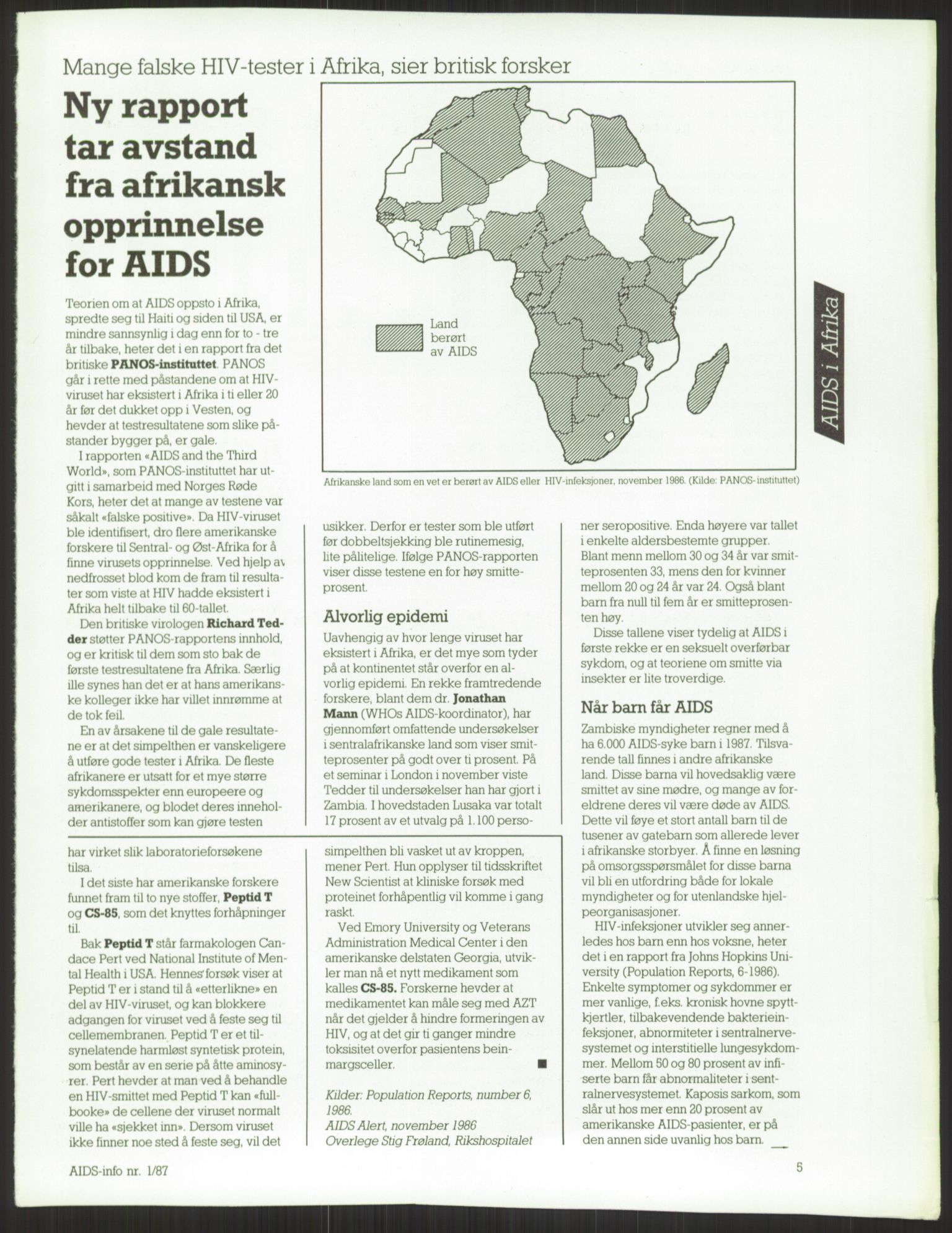 Sosialdepartementet, Administrasjons-, trygde-, plan- og helseavdelingen, AV/RA-S-6179/D/L2240/0003: -- / 619 Diverse. HIV/AIDS, 1986-1987, p. 57