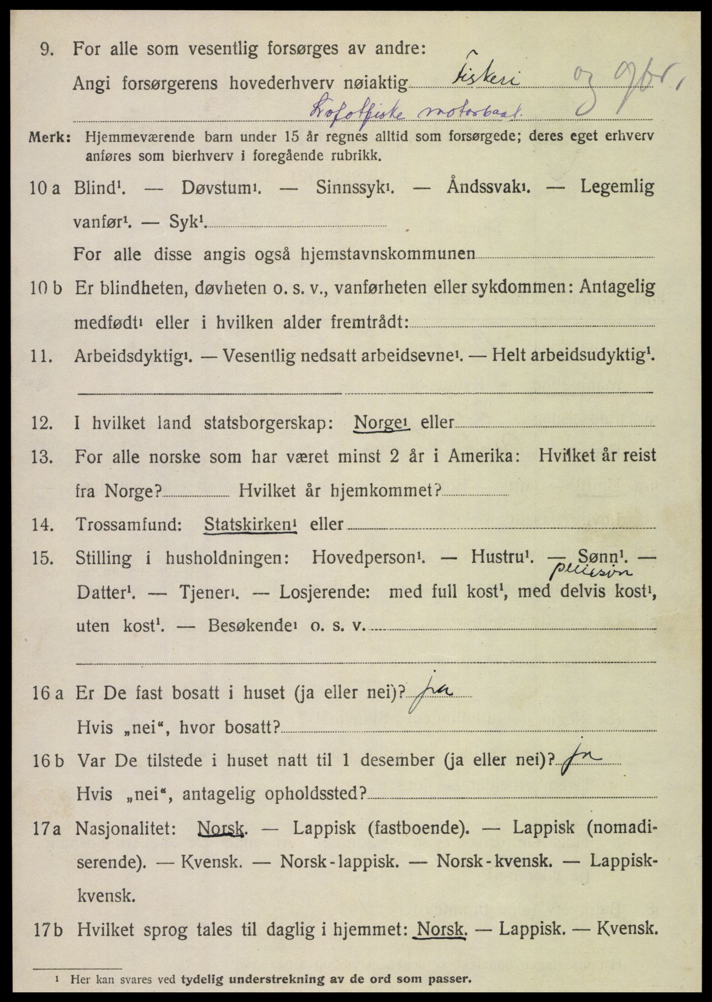 SAT, 1920 census for Kjerringøy, 1920, p. 1832