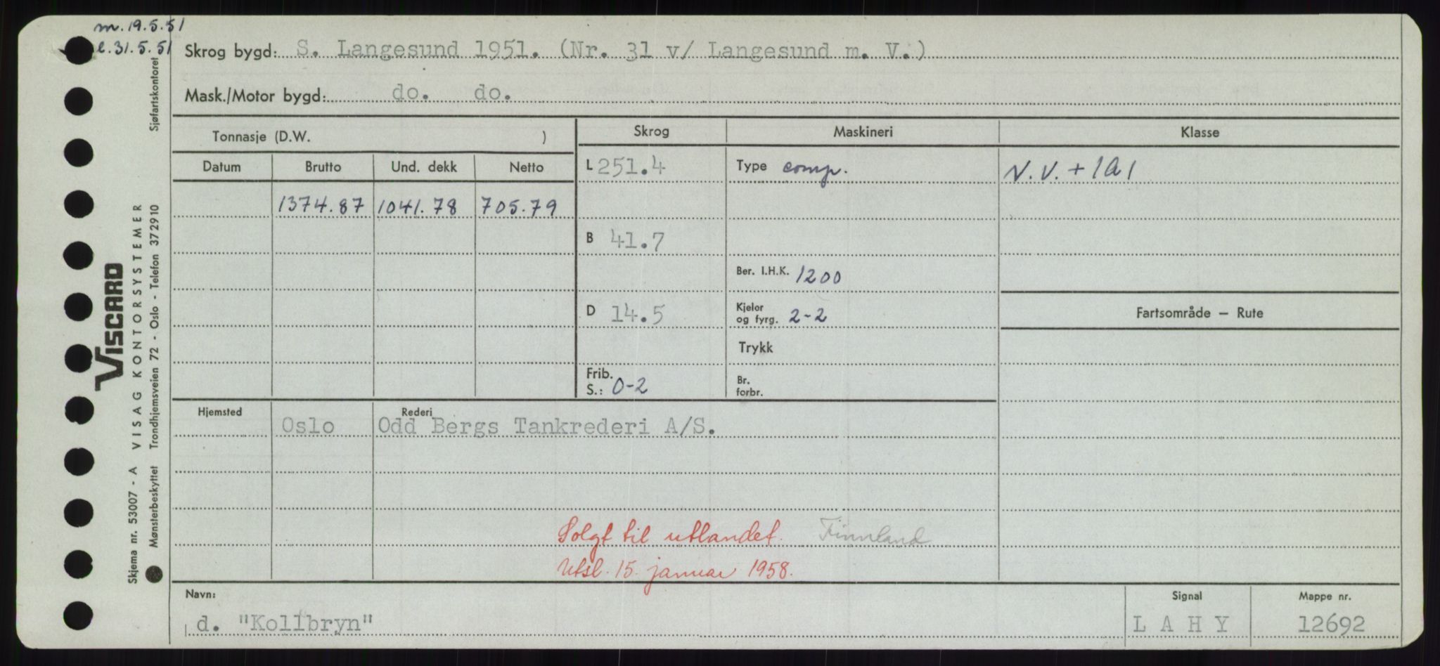 Sjøfartsdirektoratet med forløpere, Skipsmålingen, AV/RA-S-1627/H/Hd/L0020: Fartøy, K-Kon, p. 439