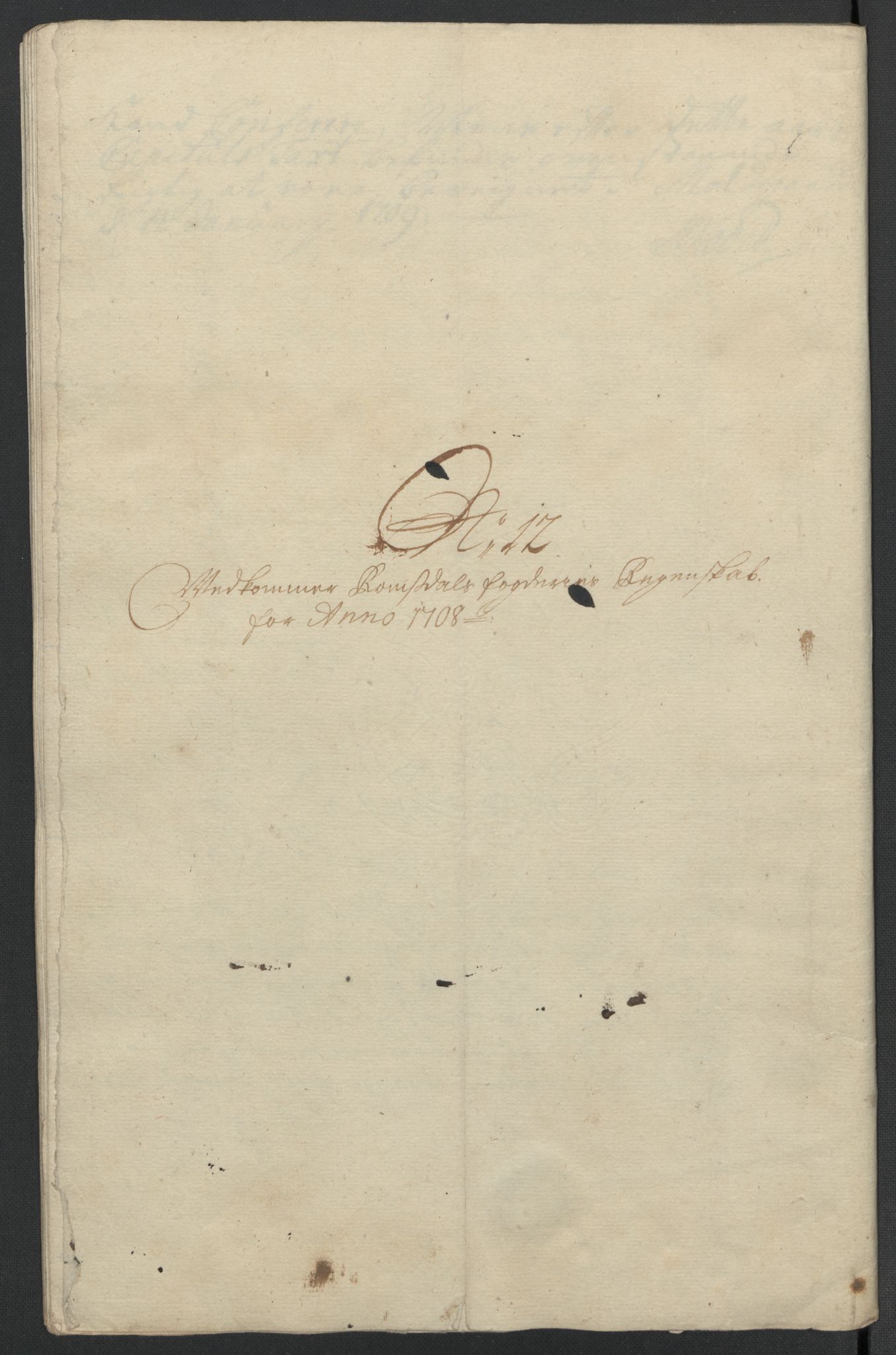 Rentekammeret inntil 1814, Reviderte regnskaper, Fogderegnskap, RA/EA-4092/R55/L3658: Fogderegnskap Romsdal, 1707-1708, p. 294