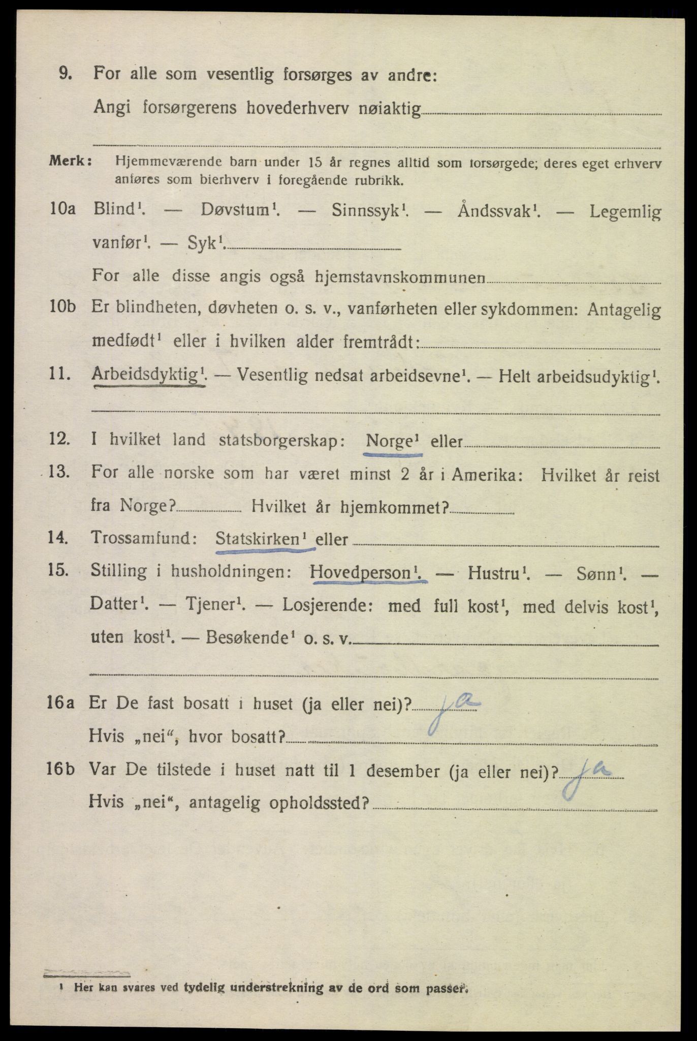 SAK, 1920 census for Sør-Audnedal, 1920, p. 6570