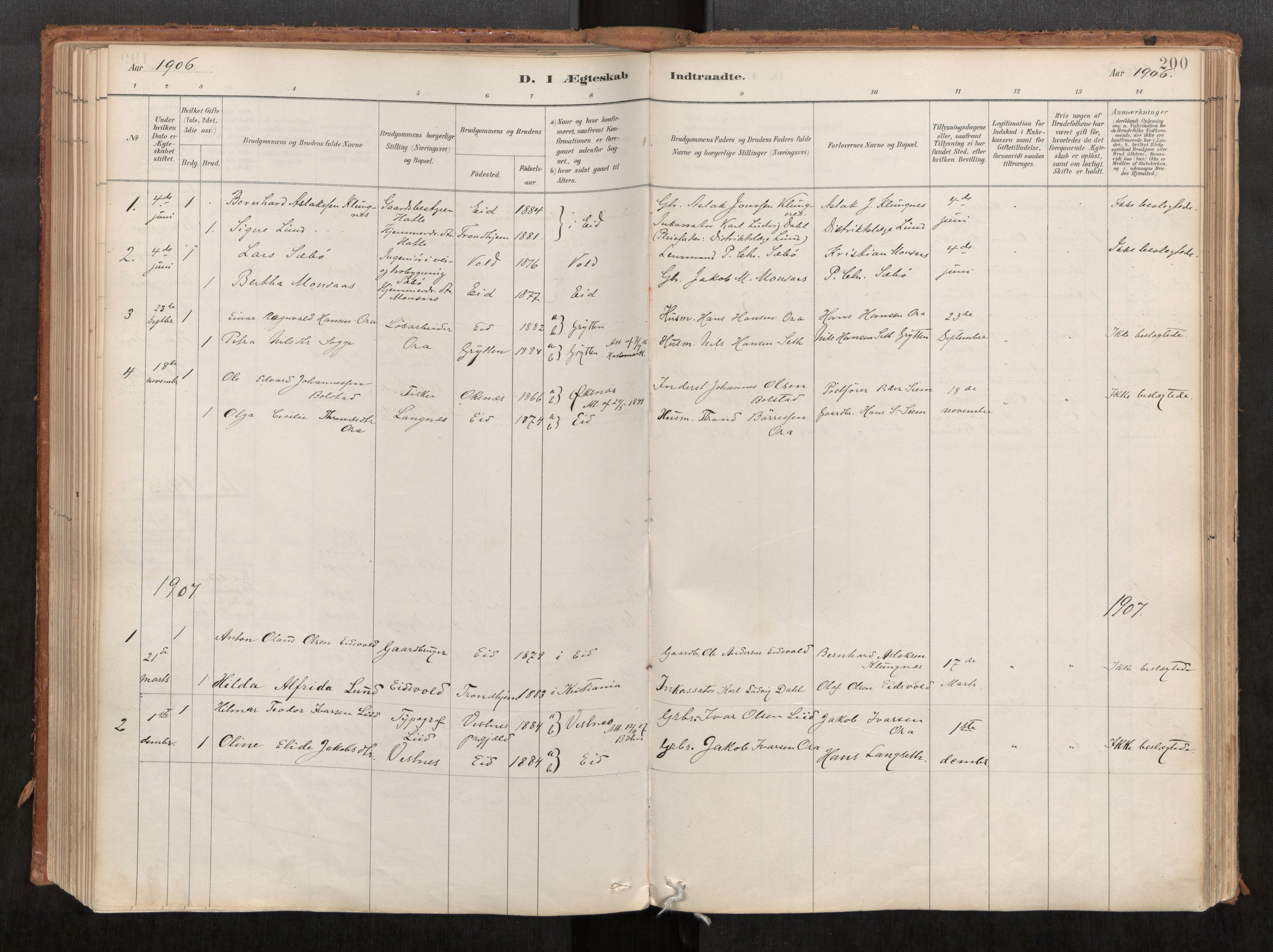 Ministerialprotokoller, klokkerbøker og fødselsregistre - Møre og Romsdal, SAT/A-1454/542/L0553: Parish register (official) no. 542A03, 1885-1925, p. 200
