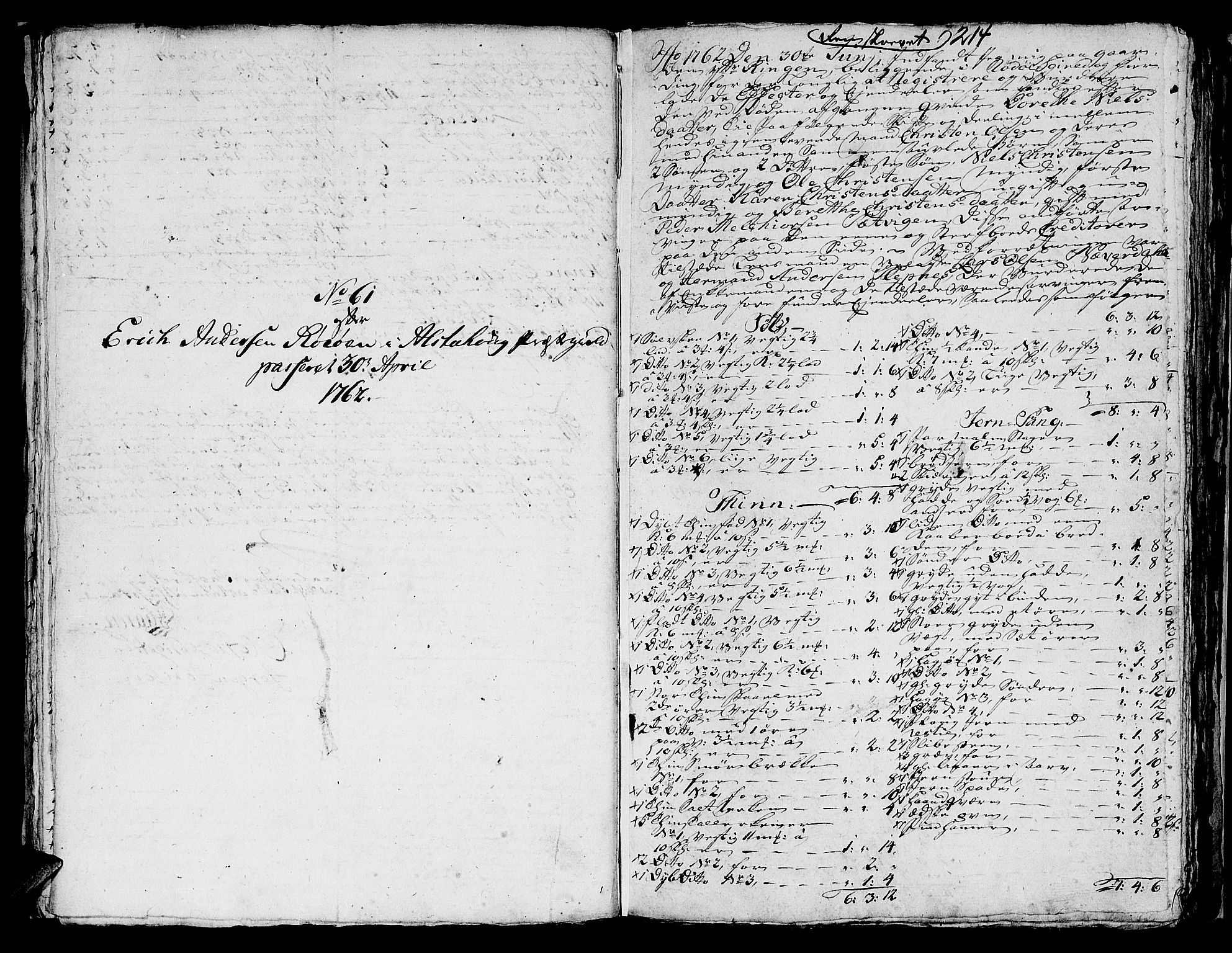 Helgeland sorenskriveri, AV/SAT-A-0004/3/3A/L0051: Konseptprotokoll 36, 1762, p. 213b-214a
