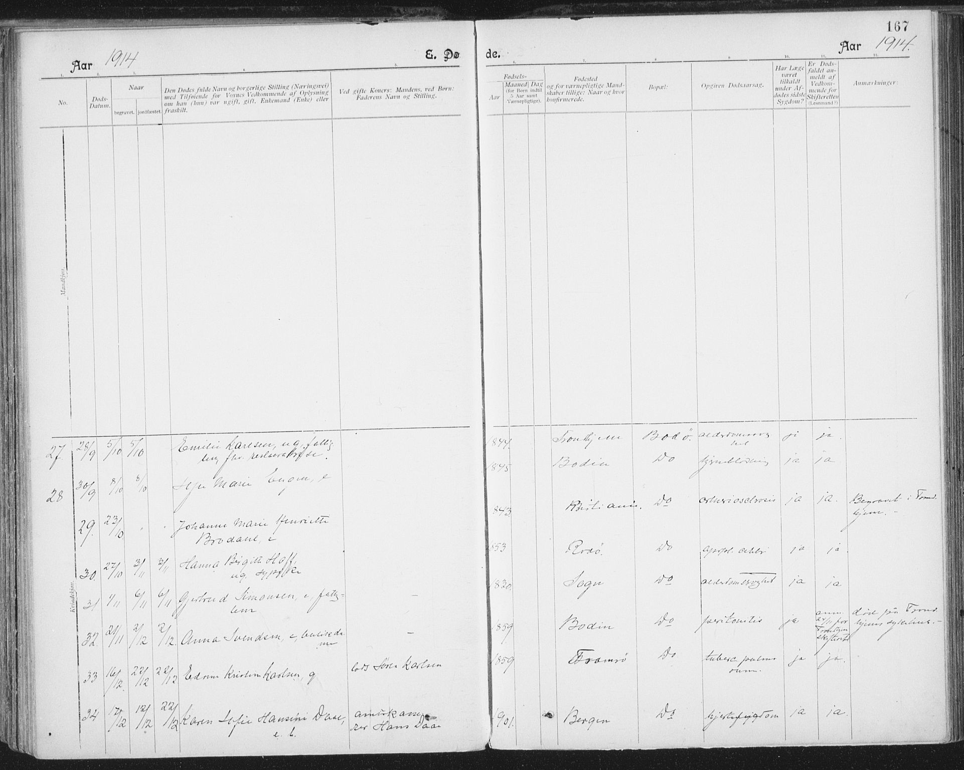 Ministerialprotokoller, klokkerbøker og fødselsregistre - Nordland, SAT/A-1459/801/L0012: Parish register (official) no. 801A12, 1900-1916, p. 167