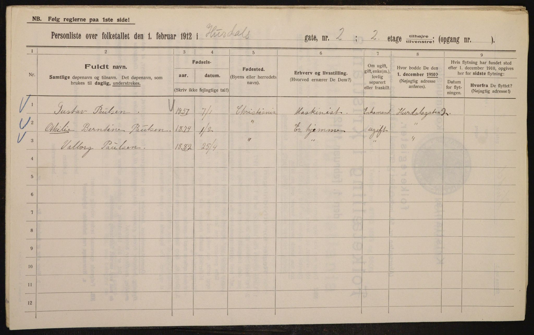 OBA, Municipal Census 1912 for Kristiania, 1912, p. 42635