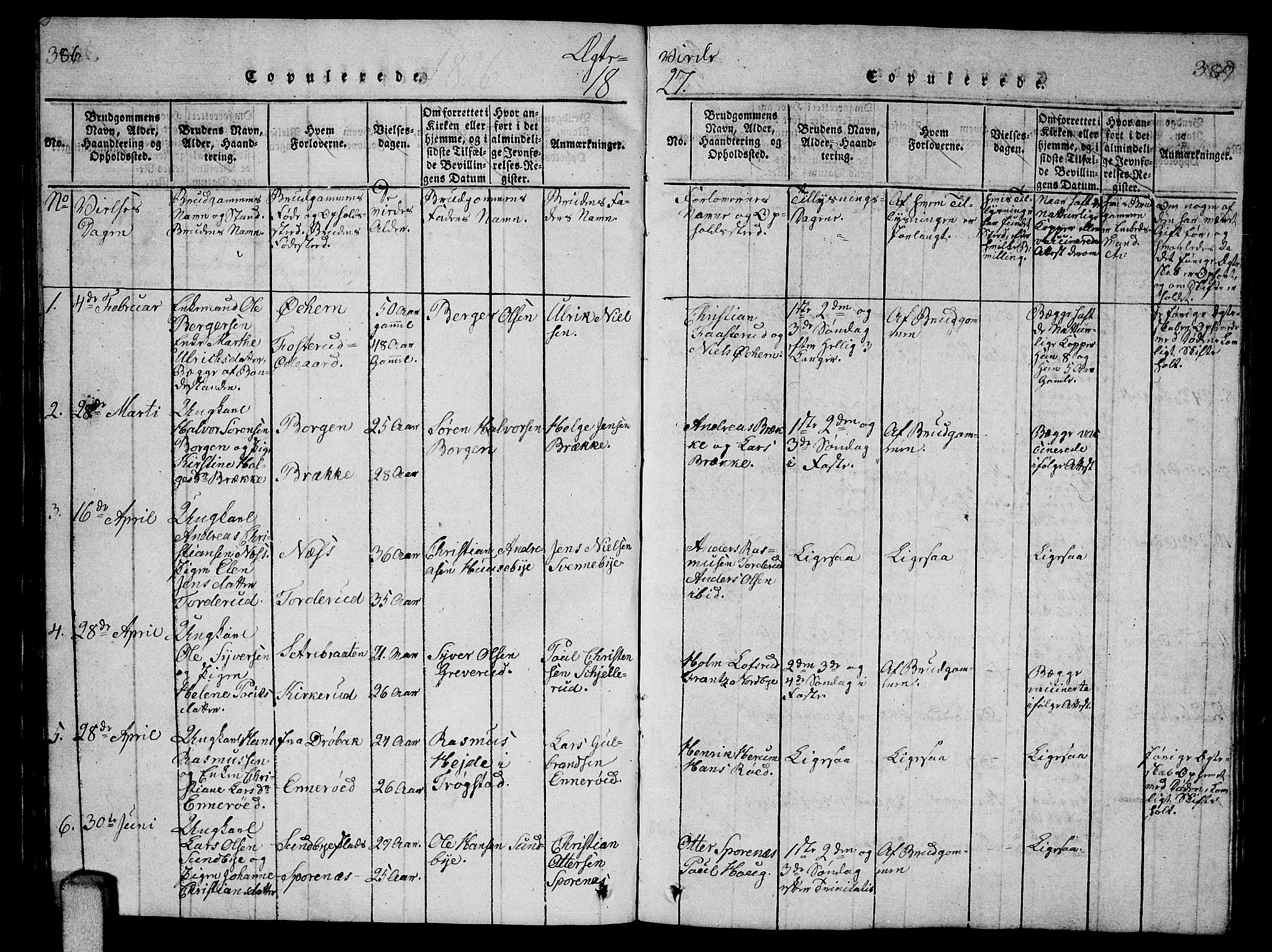 Ås prestekontor Kirkebøker, AV/SAO-A-10894/G/Ga/L0002: Parish register (copy) no. I 2, 1820-1836, p. 386-387