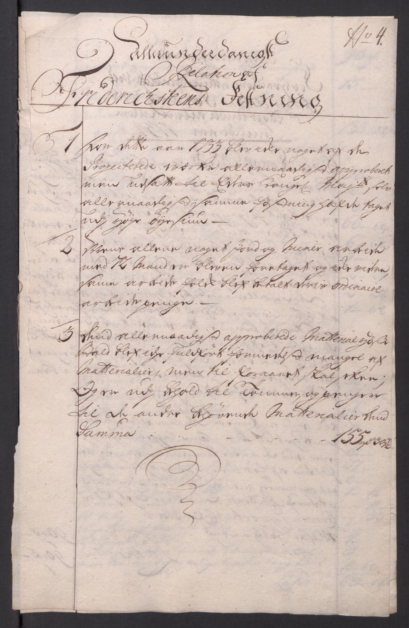 Kommanderende general (KG I) med Det norske krigsdirektorium, AV/RA-EA-5419/D/L0154: Fredriksten festning: Brev, inventarfortegnelser og regnskapsekstrakter, 1730-1739, p. 153