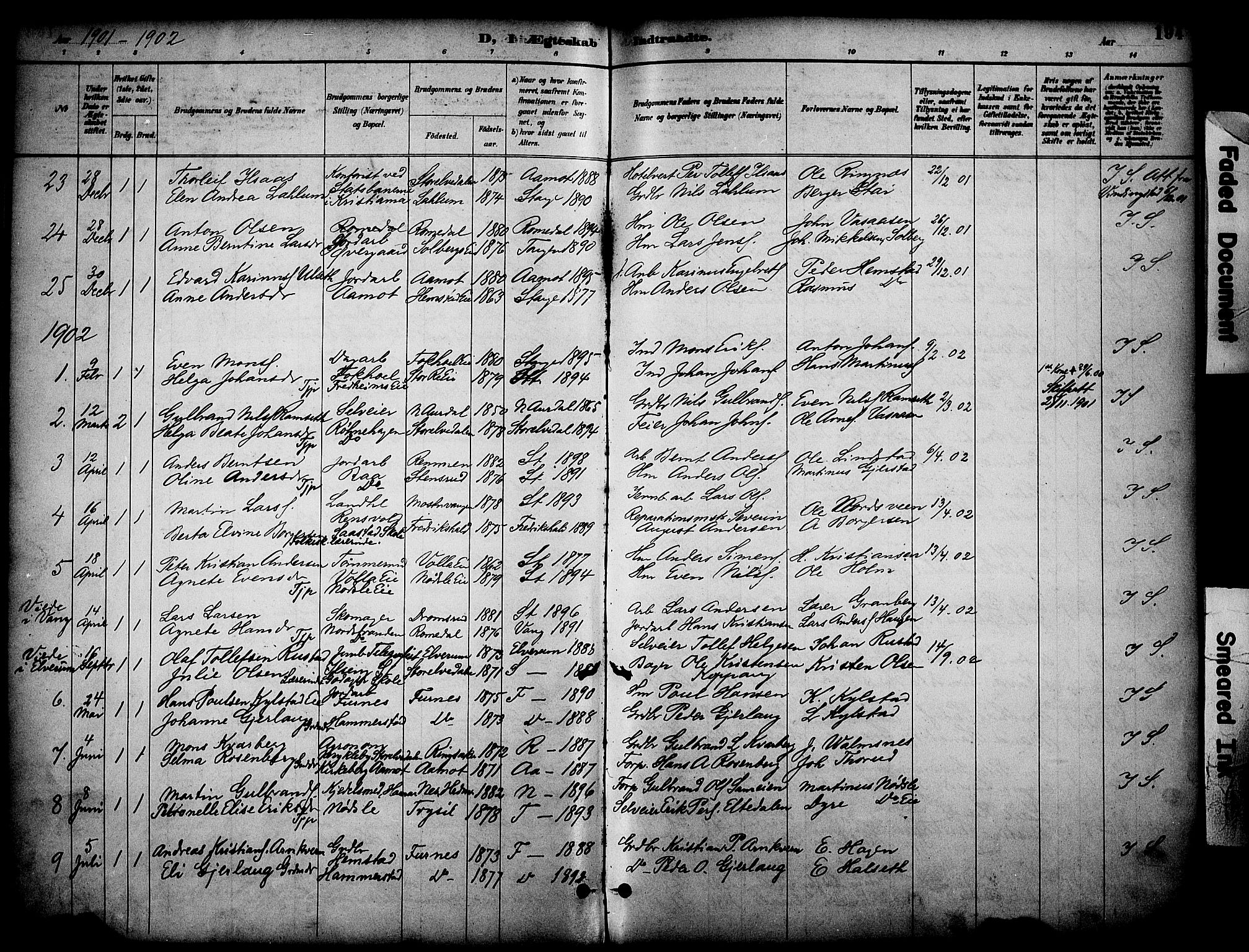 Stange prestekontor, SAH/PREST-002/K/L0020: Parish register (official) no. 20, 1894-1905, p. 194