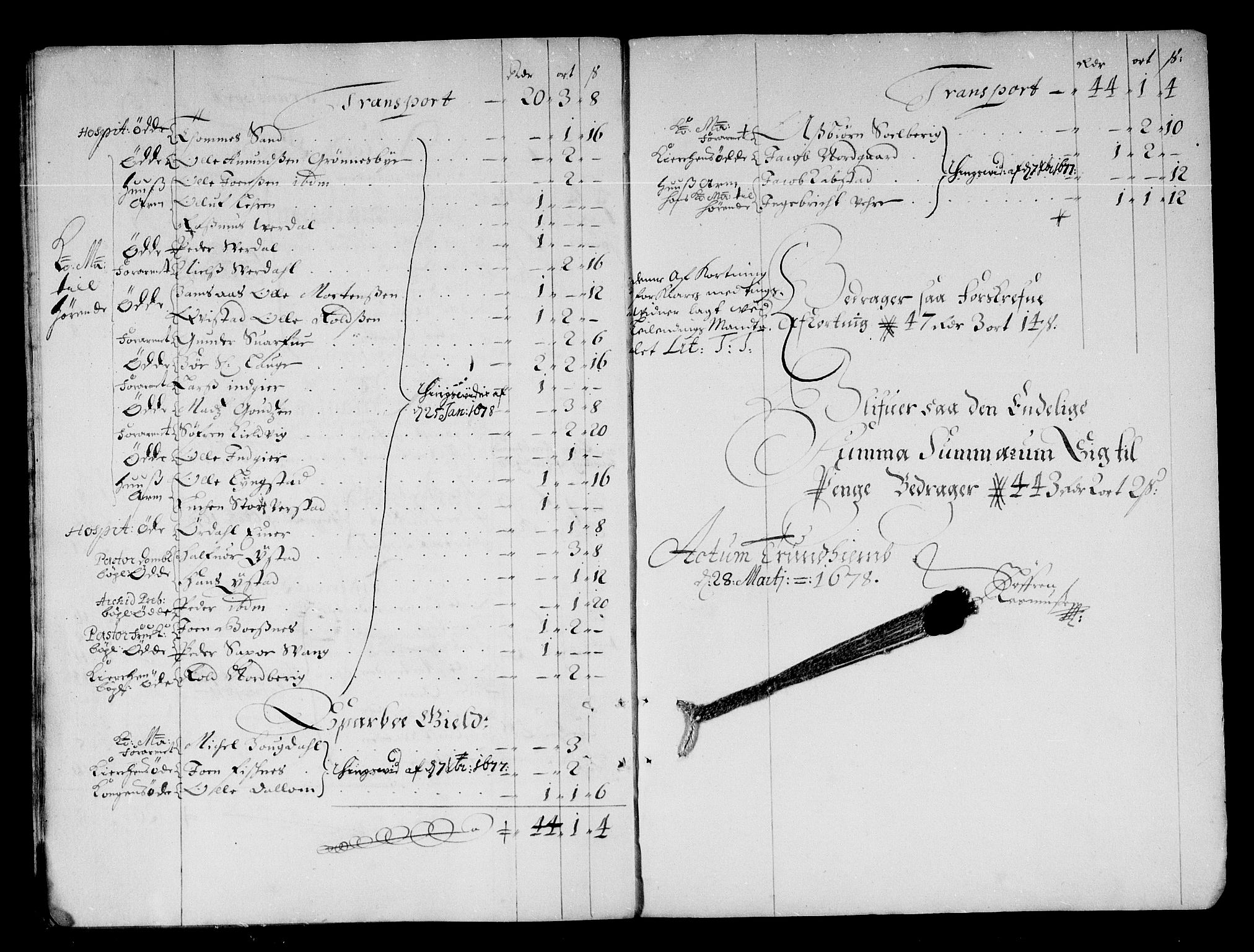 Rentekammeret inntil 1814, Reviderte regnskaper, Stiftamtstueregnskaper, Trondheim stiftamt og Nordland amt, AV/RA-EA-6044/R/Re/L0047: Trondheim stiftamt og Nordland amt, 1677