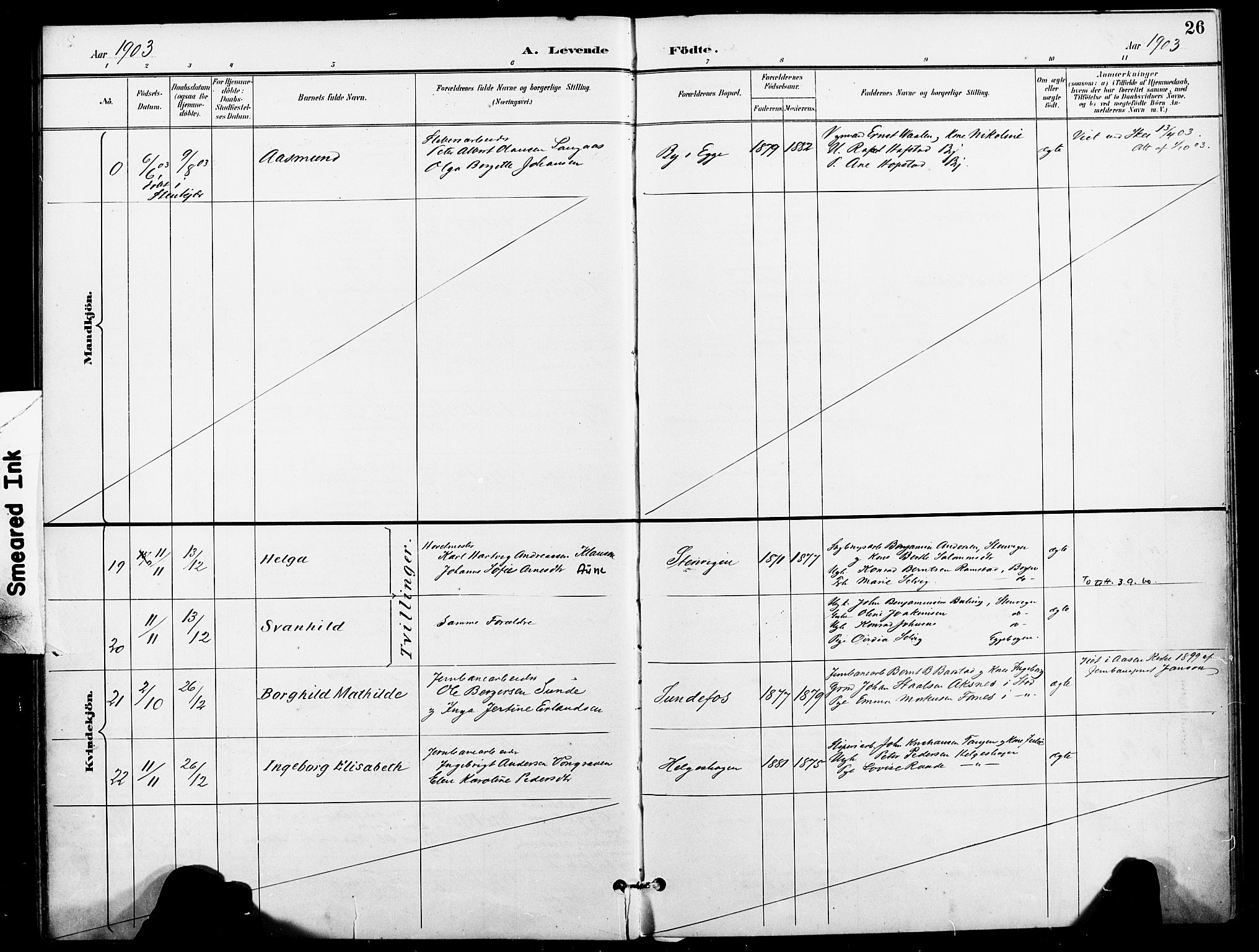 Ministerialprotokoller, klokkerbøker og fødselsregistre - Nord-Trøndelag, SAT/A-1458/740/L0379: Parish register (official) no. 740A02, 1895-1907, p. 26