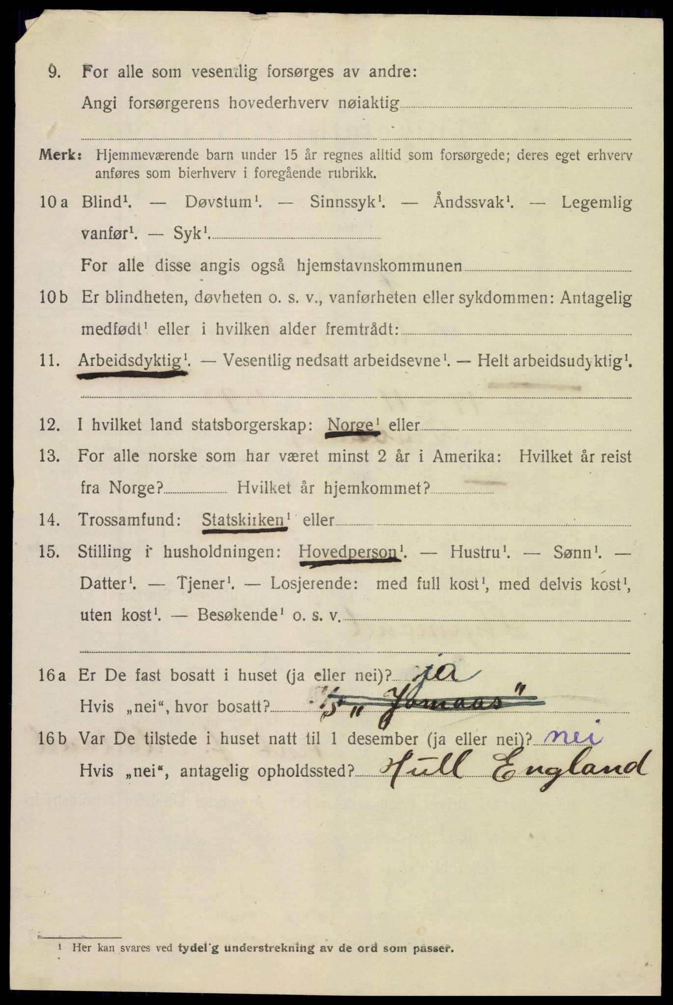 SAK, 1920 census for Arendal, 1920, p. 26847