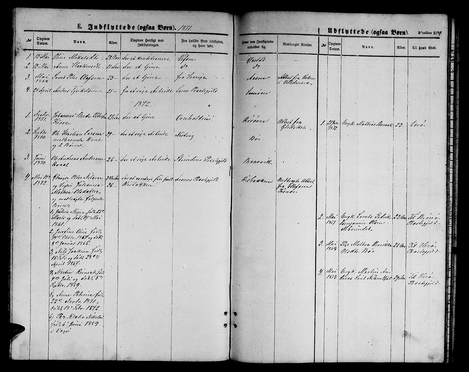 Ministerialprotokoller, klokkerbøker og fødselsregistre - Nordland, SAT/A-1459/816/L0252: Parish register (copy) no. 816C02, 1871-1885, p. 209