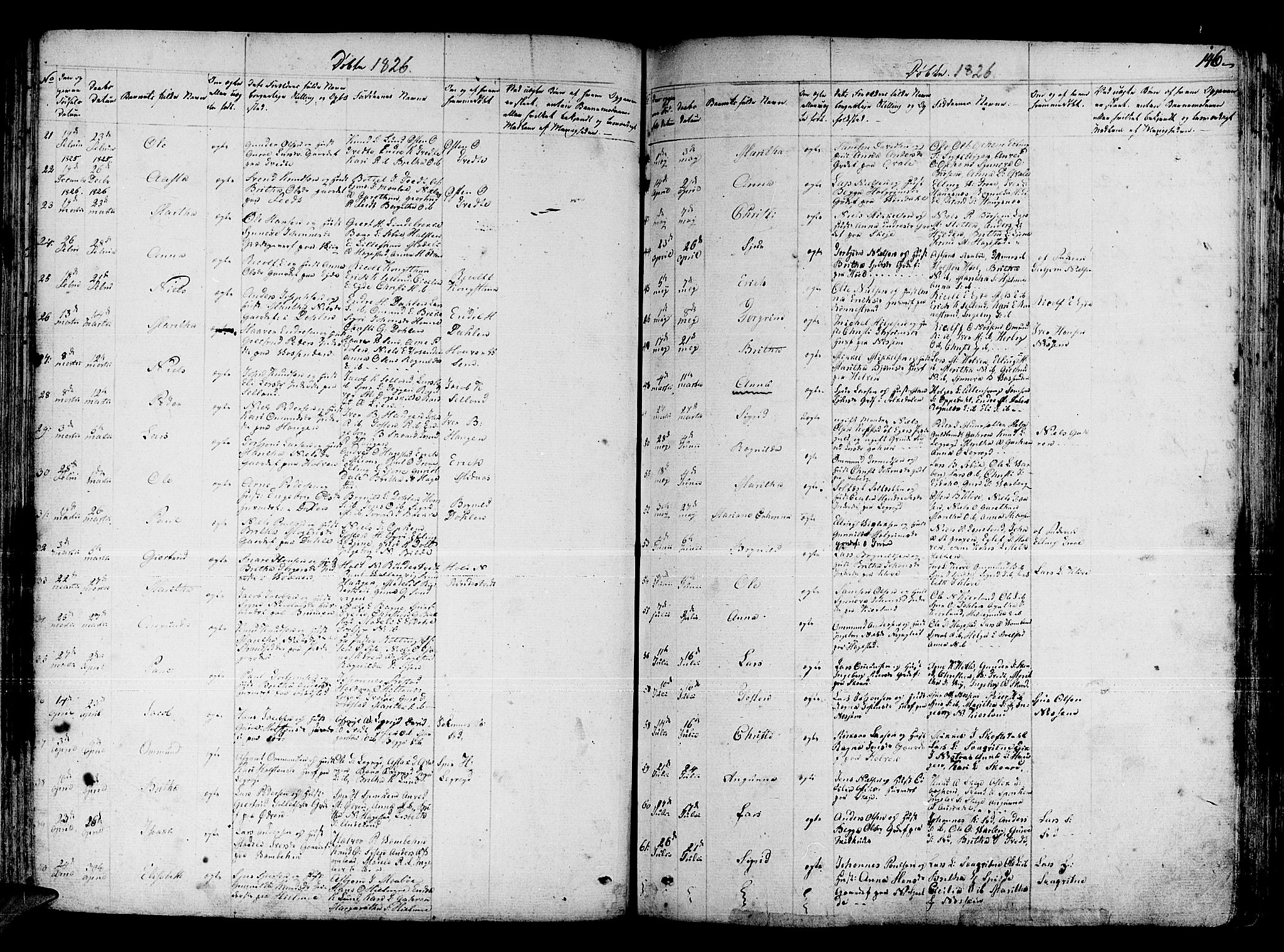 Ulvik sokneprestembete, SAB/A-78801/H/Haa: Parish register (official) no. A 11, 1793-1838, p. 146