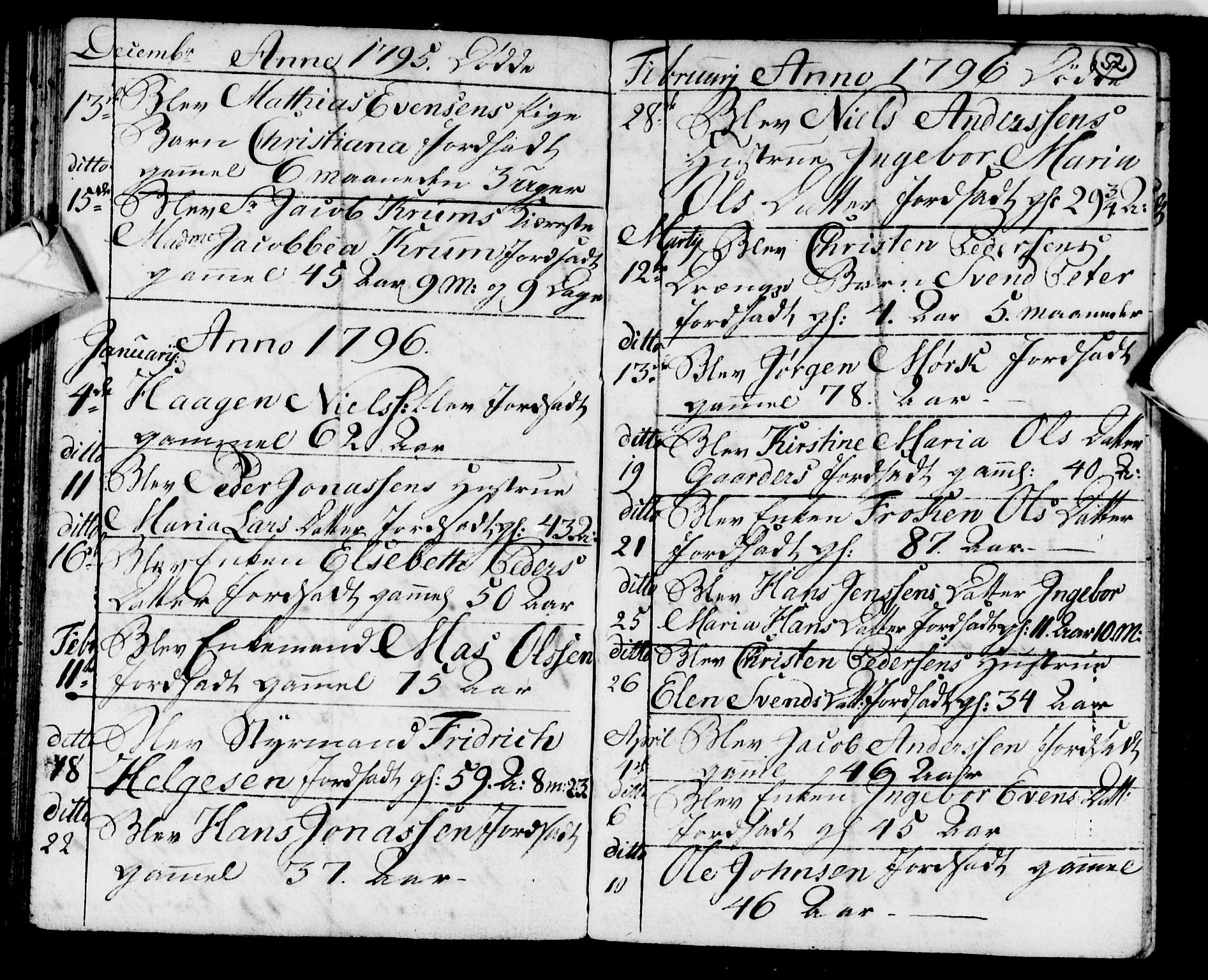 Strømsø kirkebøker, SAKO/A-246/F/Fb/L0003: Parish register (official) no. II 3, 1793-1799, p. 52