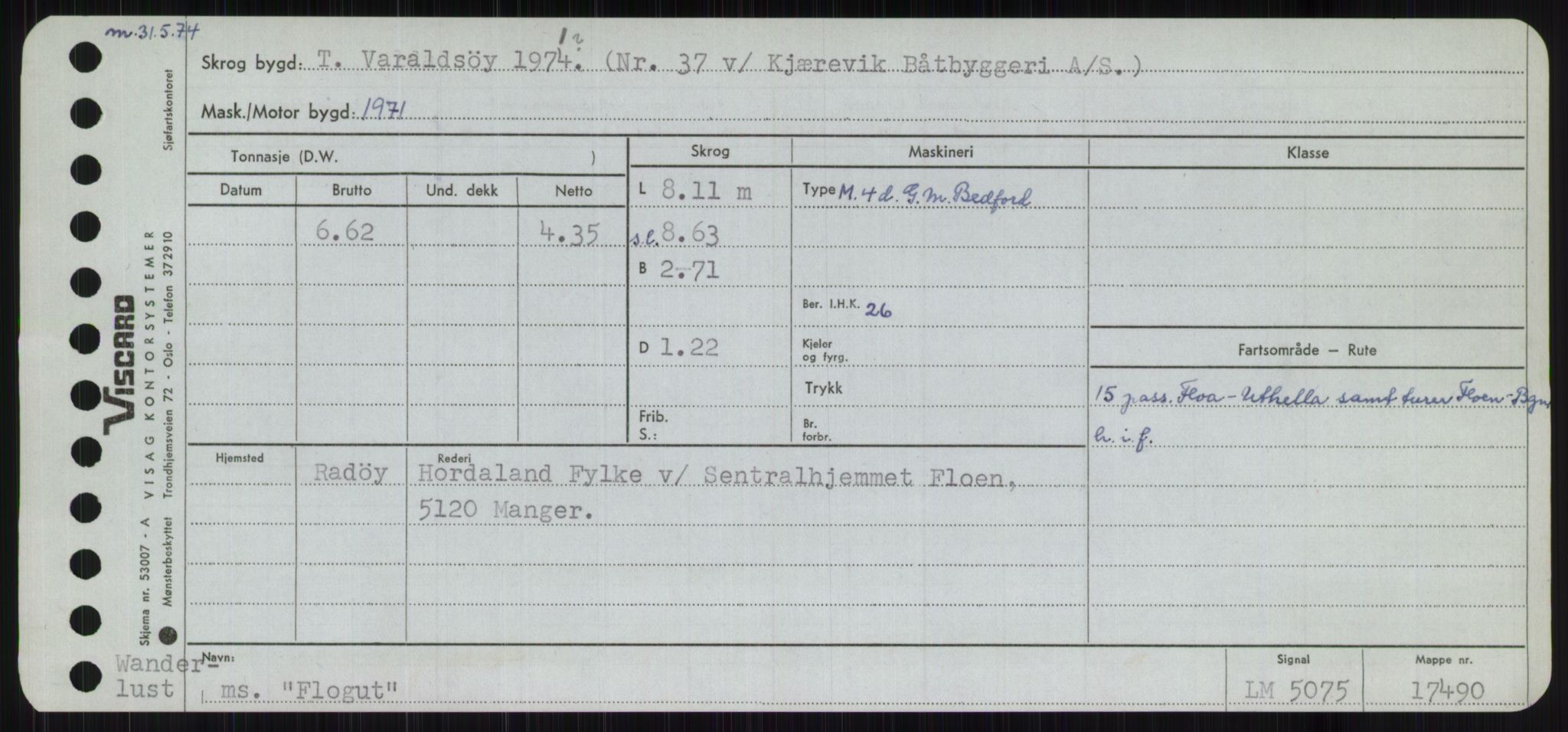 Sjøfartsdirektoratet med forløpere, Skipsmålingen, AV/RA-S-1627/H/Ha/L0002/0001: Fartøy, Eik-Hill / Fartøy, Eik-F, p. 593