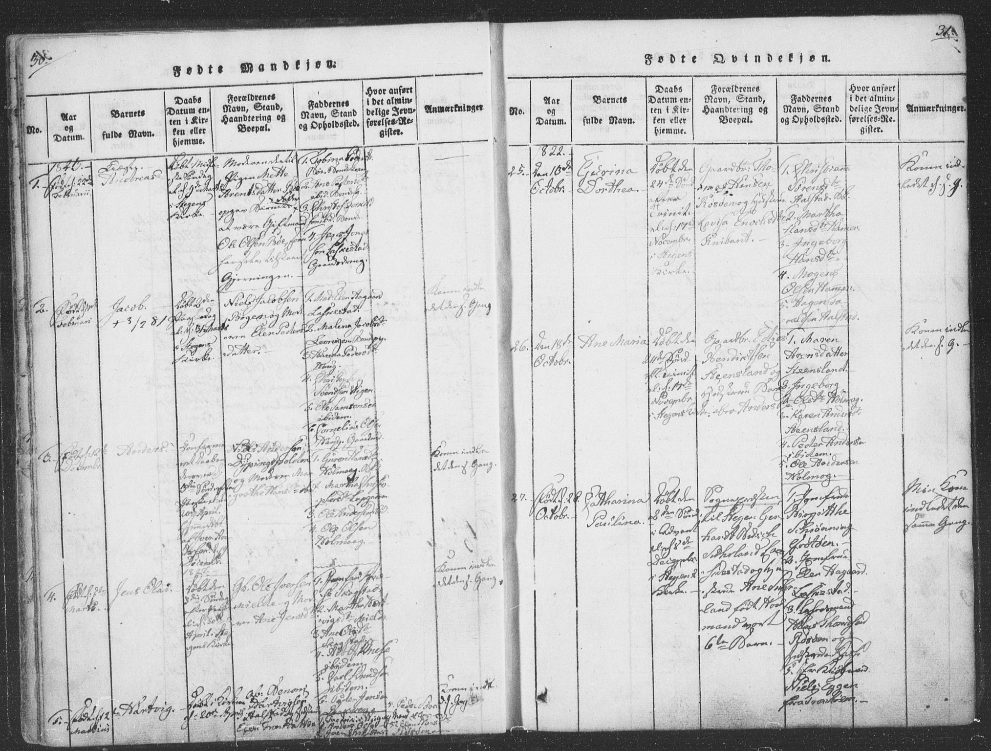 Ministerialprotokoller, klokkerbøker og fødselsregistre - Nordland, SAT/A-1459/855/L0798: Parish register (official) no. 855A06, 1821-1835, p. 30-31