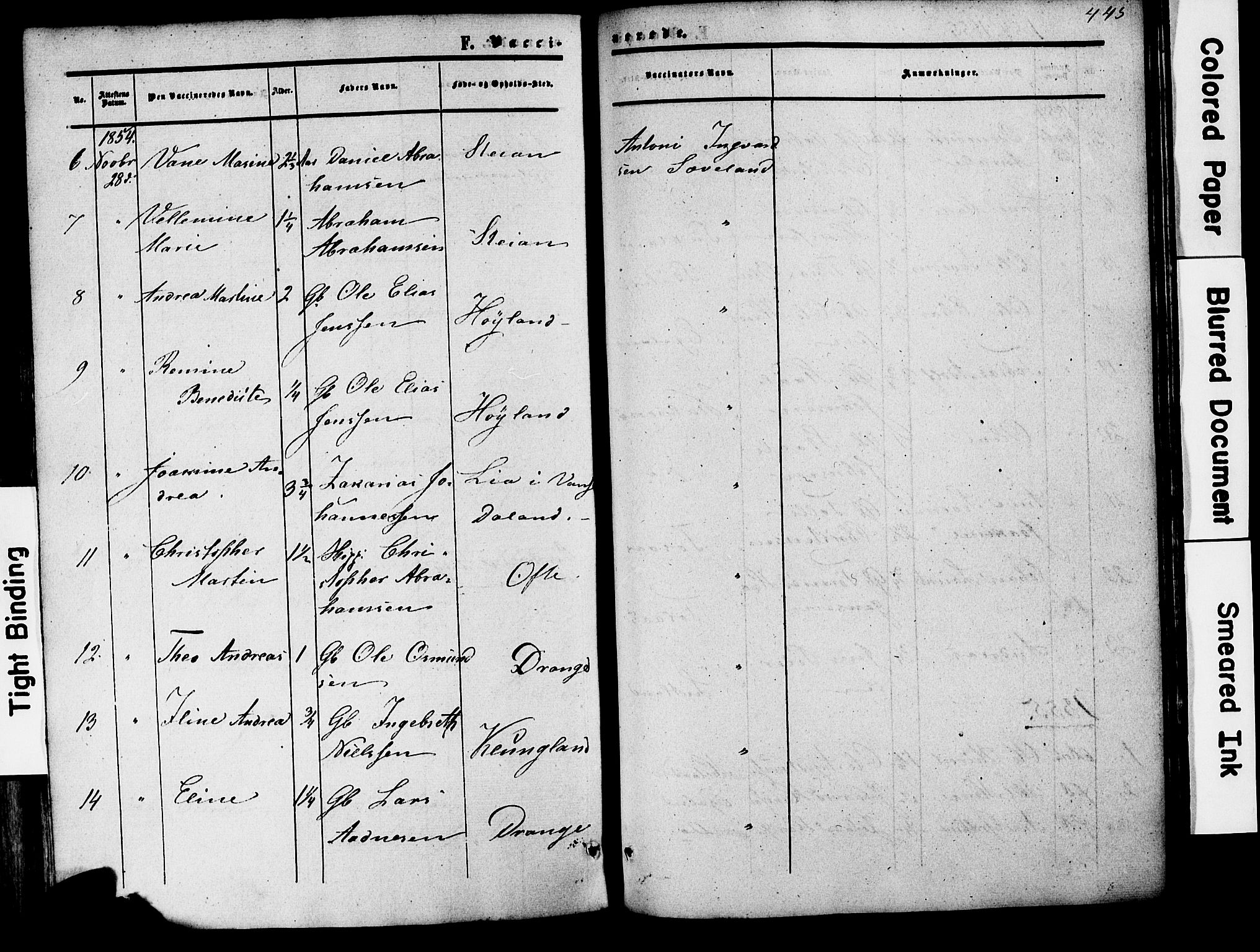 Herad sokneprestkontor, AV/SAK-1111-0018/F/Fa/Faa/L0005: Parish register (official) no. A 5, 1853-1886, p. 445