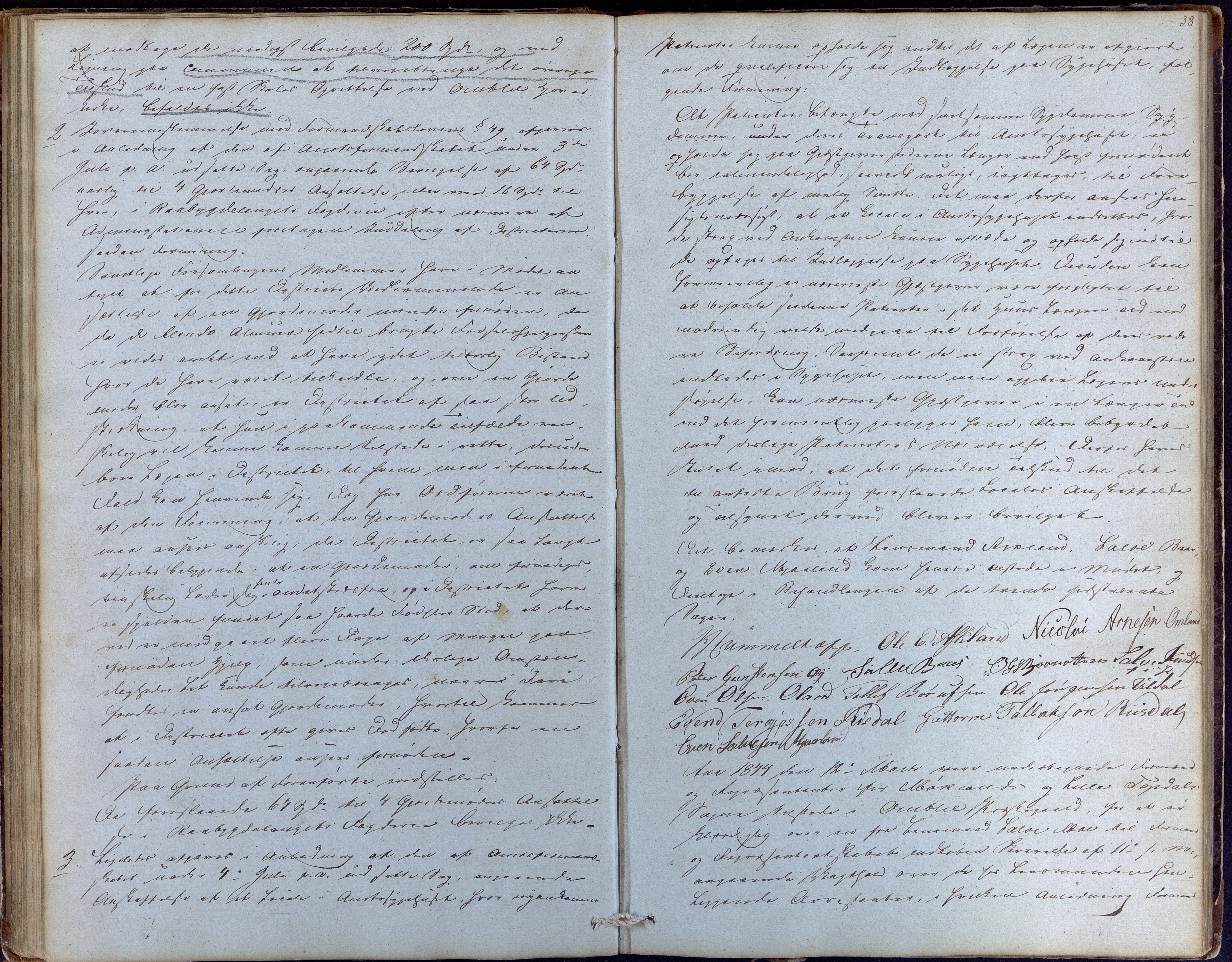 Åmli kommune før 1985, AAKS/KA0929-PK/01/01a/L0001: Møtebok, 1837-1854, p. 38