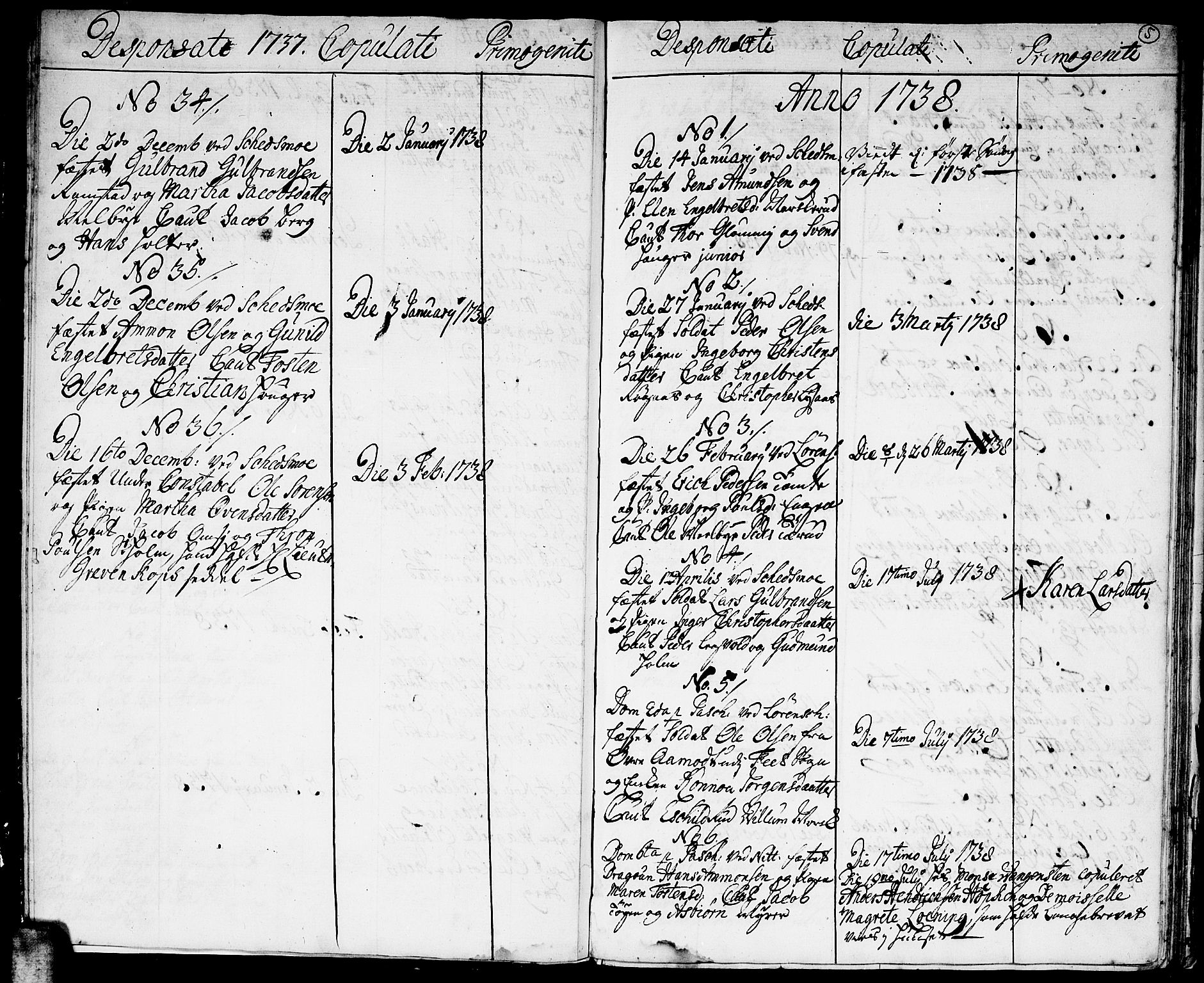 Skedsmo prestekontor Kirkebøker, SAO/A-10033a/F/Fa/L0004: Parish register (official) no. I 4, 1737-1768, p. 5