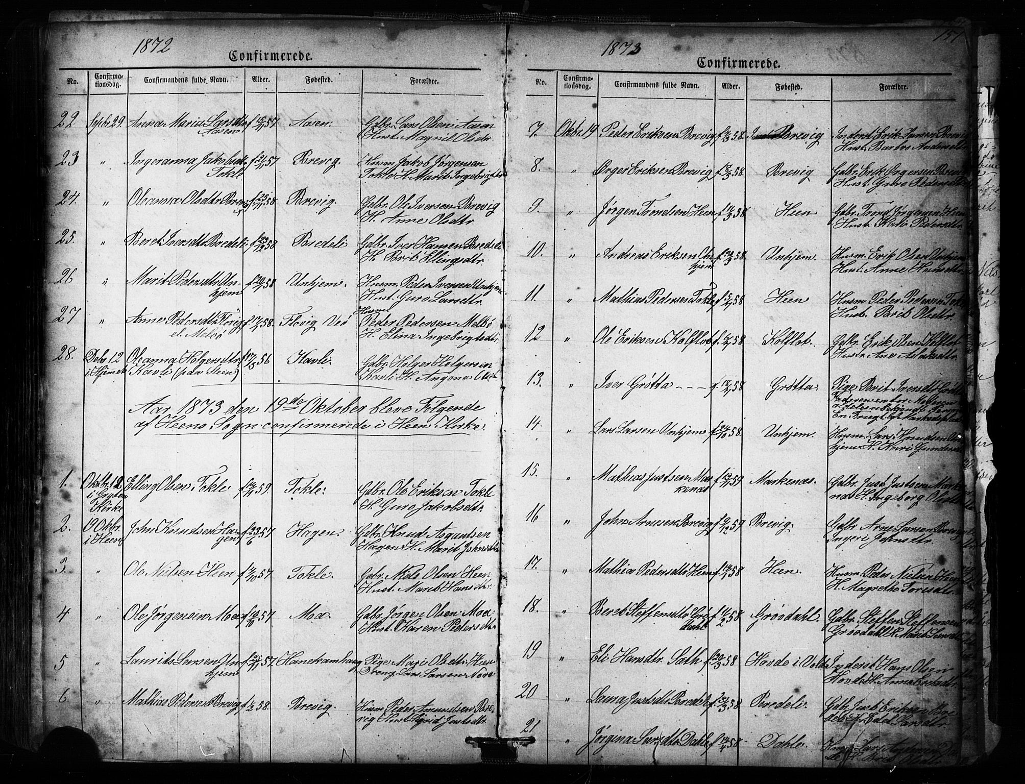 Ministerialprotokoller, klokkerbøker og fødselsregistre - Møre og Romsdal, SAT/A-1454/545/L0588: Parish register (copy) no. 545C02, 1867-1902, p. 151