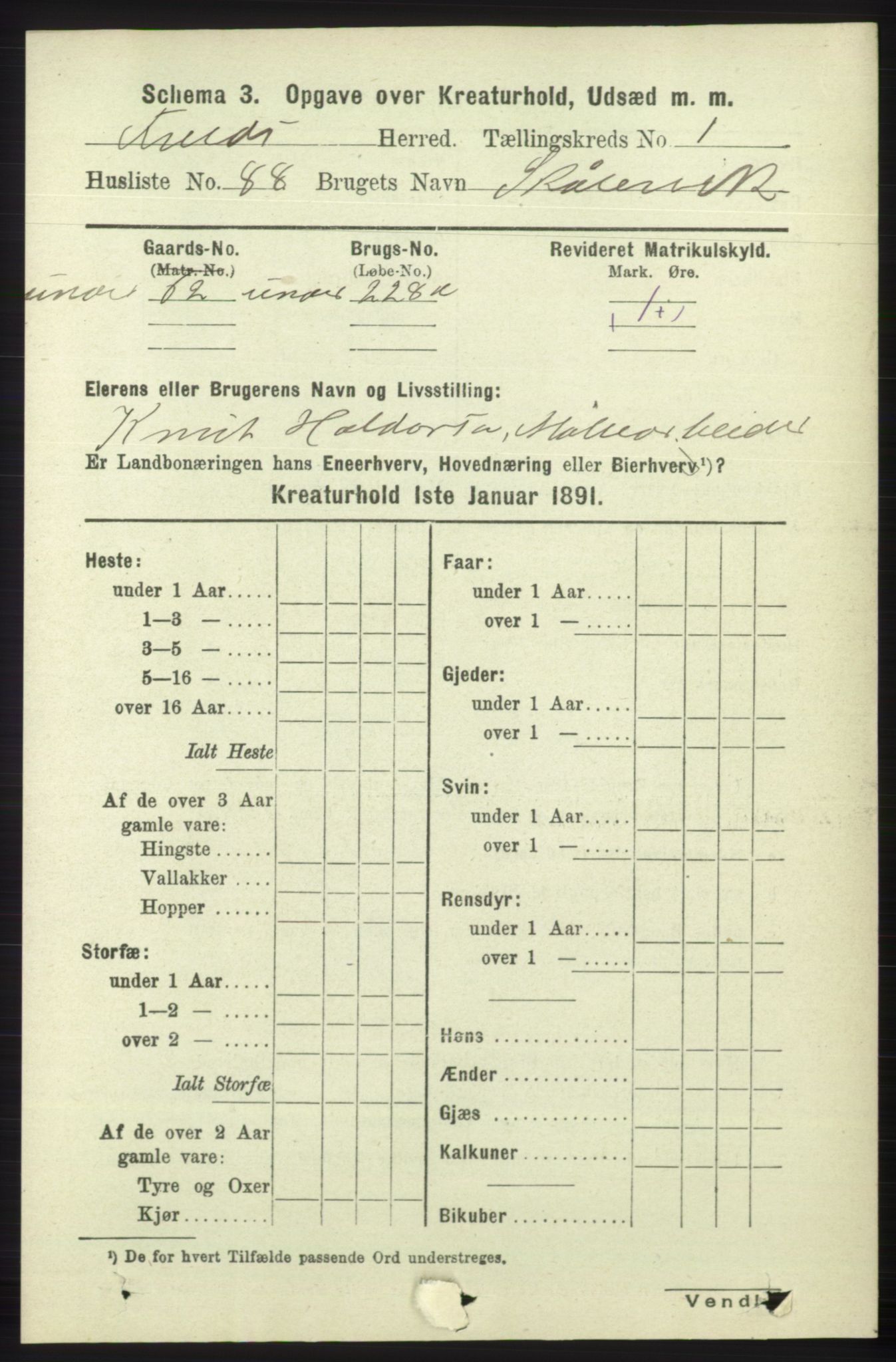 RA, 1891 census for 1246 Fjell, 1891, p. 4015