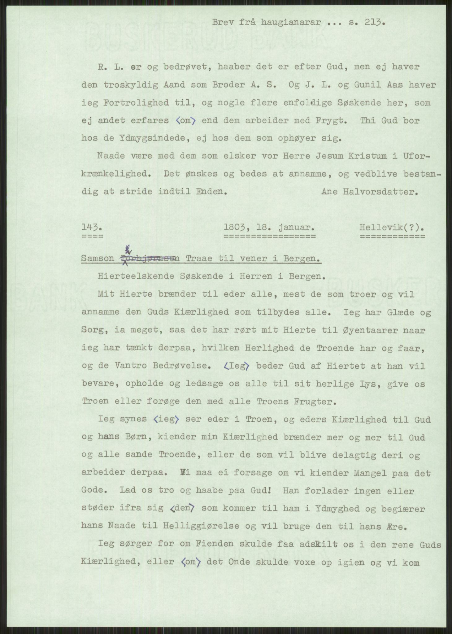 Samlinger til kildeutgivelse, Haugianerbrev, AV/RA-EA-6834/F/L0001: Haugianerbrev I: 1760-1804, 1760-1804, p. 213