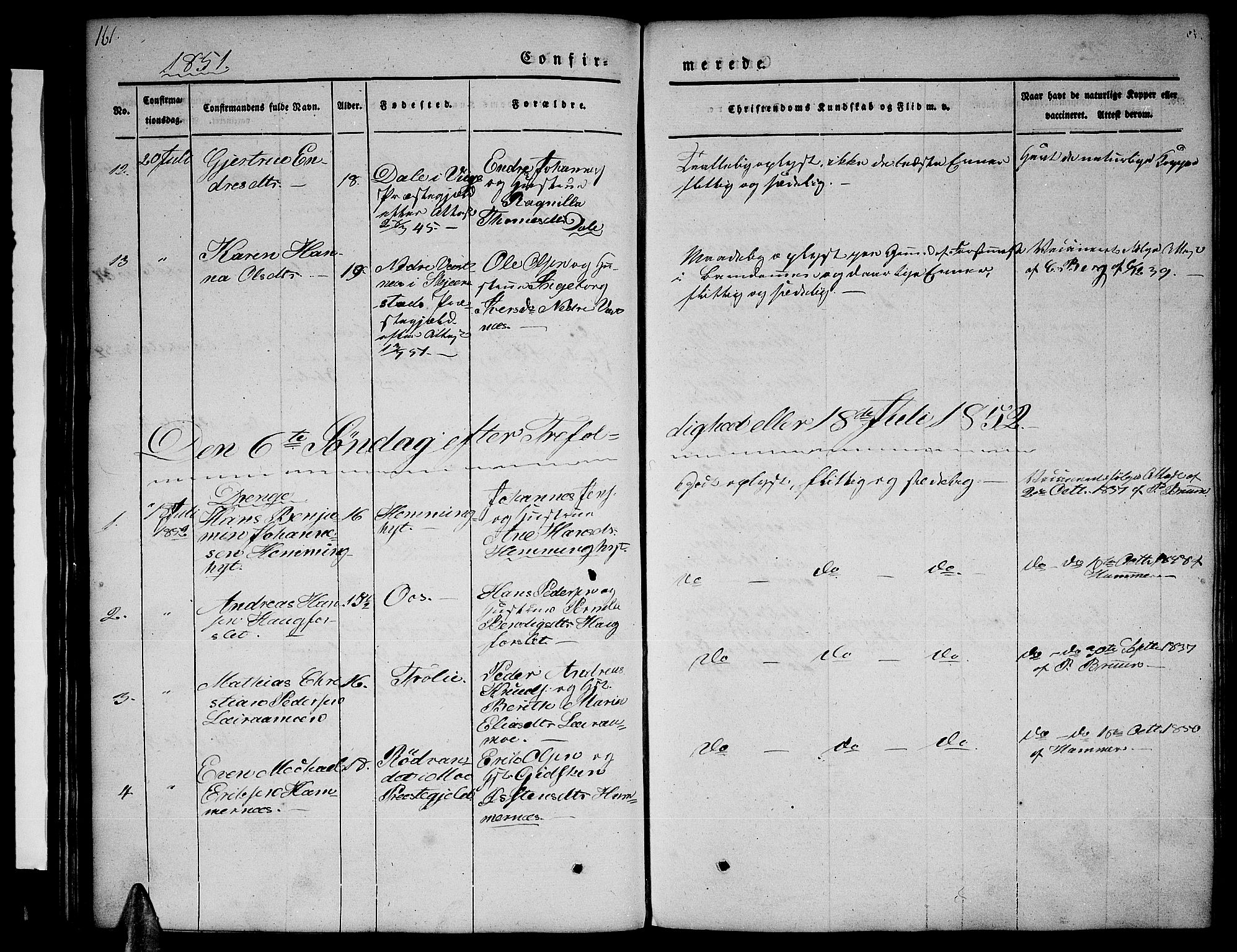 Ministerialprotokoller, klokkerbøker og fødselsregistre - Nordland, AV/SAT-A-1459/846/L0652: Parish register (copy) no. 846C02, 1841-1871, p. 161