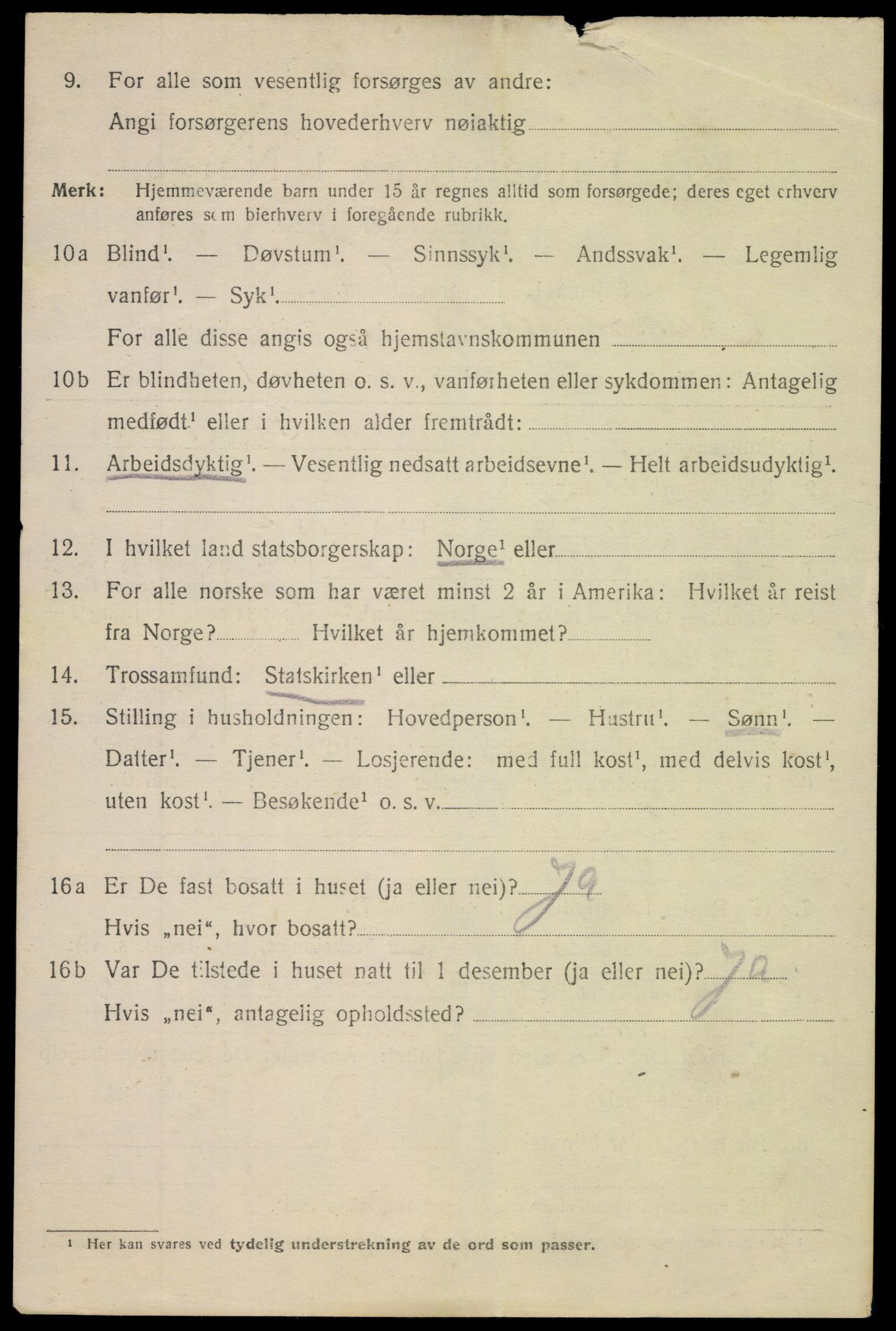 SAK, 1920 census for Arendal, 1920, p. 25883