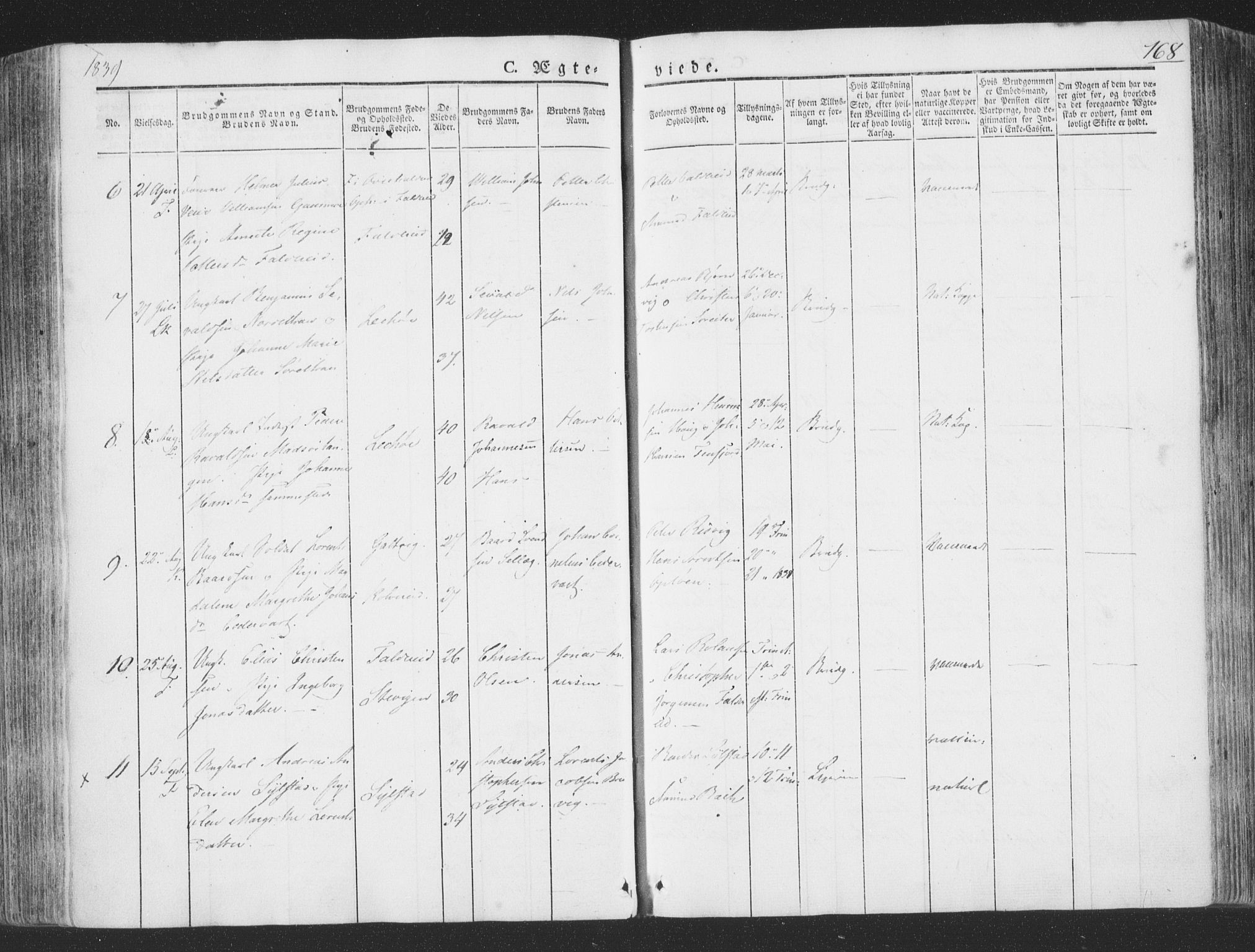 Ministerialprotokoller, klokkerbøker og fødselsregistre - Nord-Trøndelag, AV/SAT-A-1458/780/L0639: Parish register (official) no. 780A04, 1830-1844, p. 168