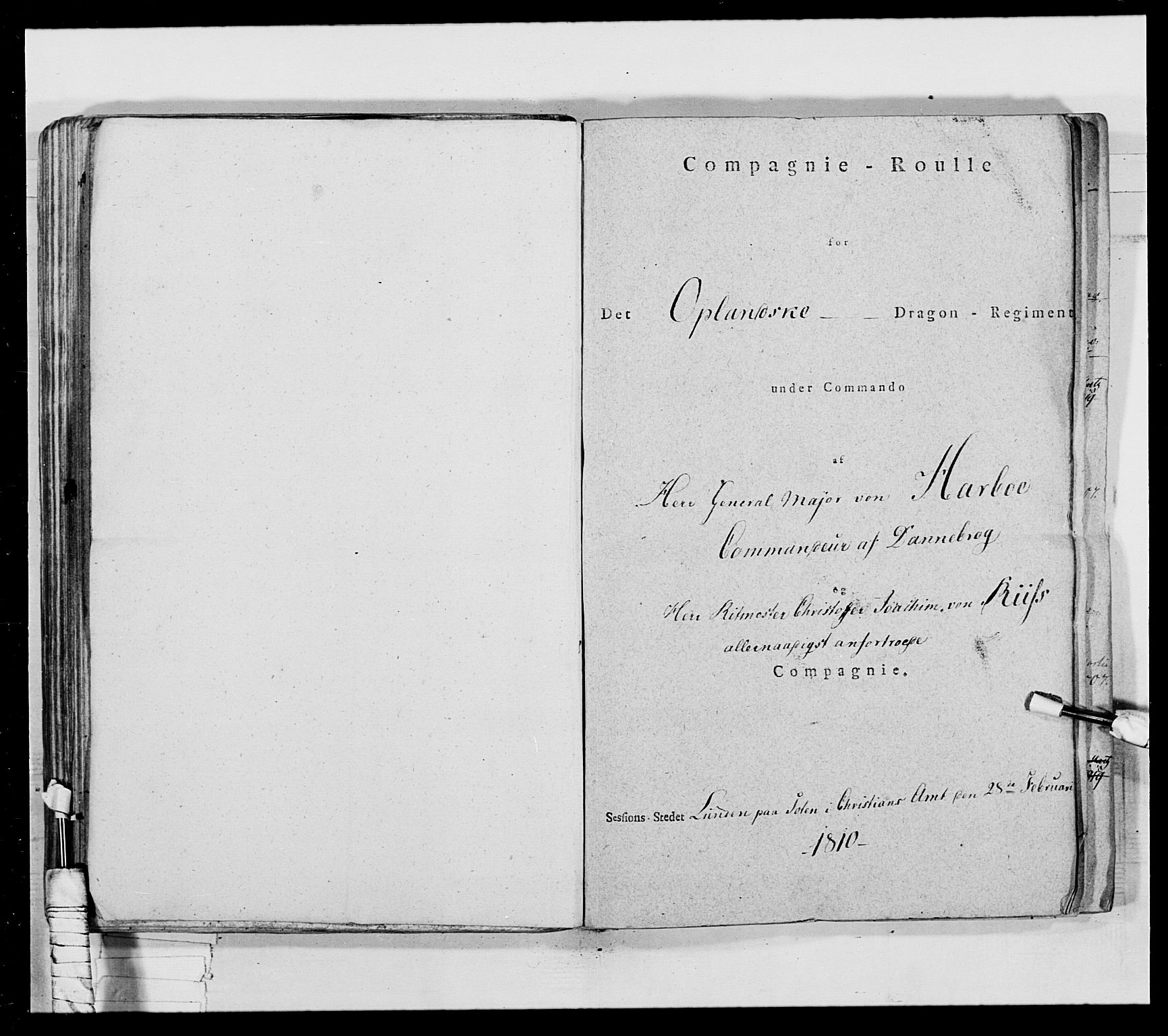 Generalitets- og kommissariatskollegiet, Det kongelige norske kommissariatskollegium, AV/RA-EA-5420/E/Eh/L0018: Opplandske dragonregiment, 1810-1811, p. 131