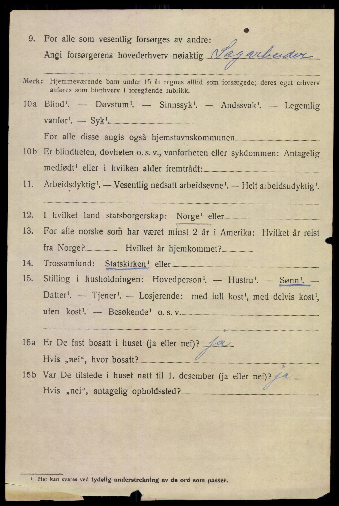 SAKO, 1920 census for Lier, 1920, p. 5249