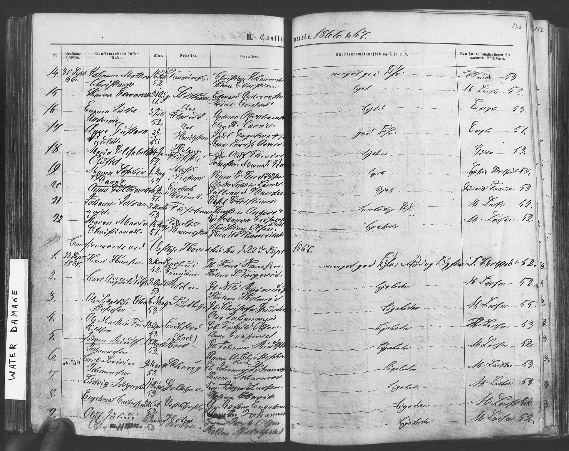 Vestby prestekontor Kirkebøker, SAO/A-10893/F/Fa/L0008: Parish register (official) no. I 8, 1863-1877, p. 138