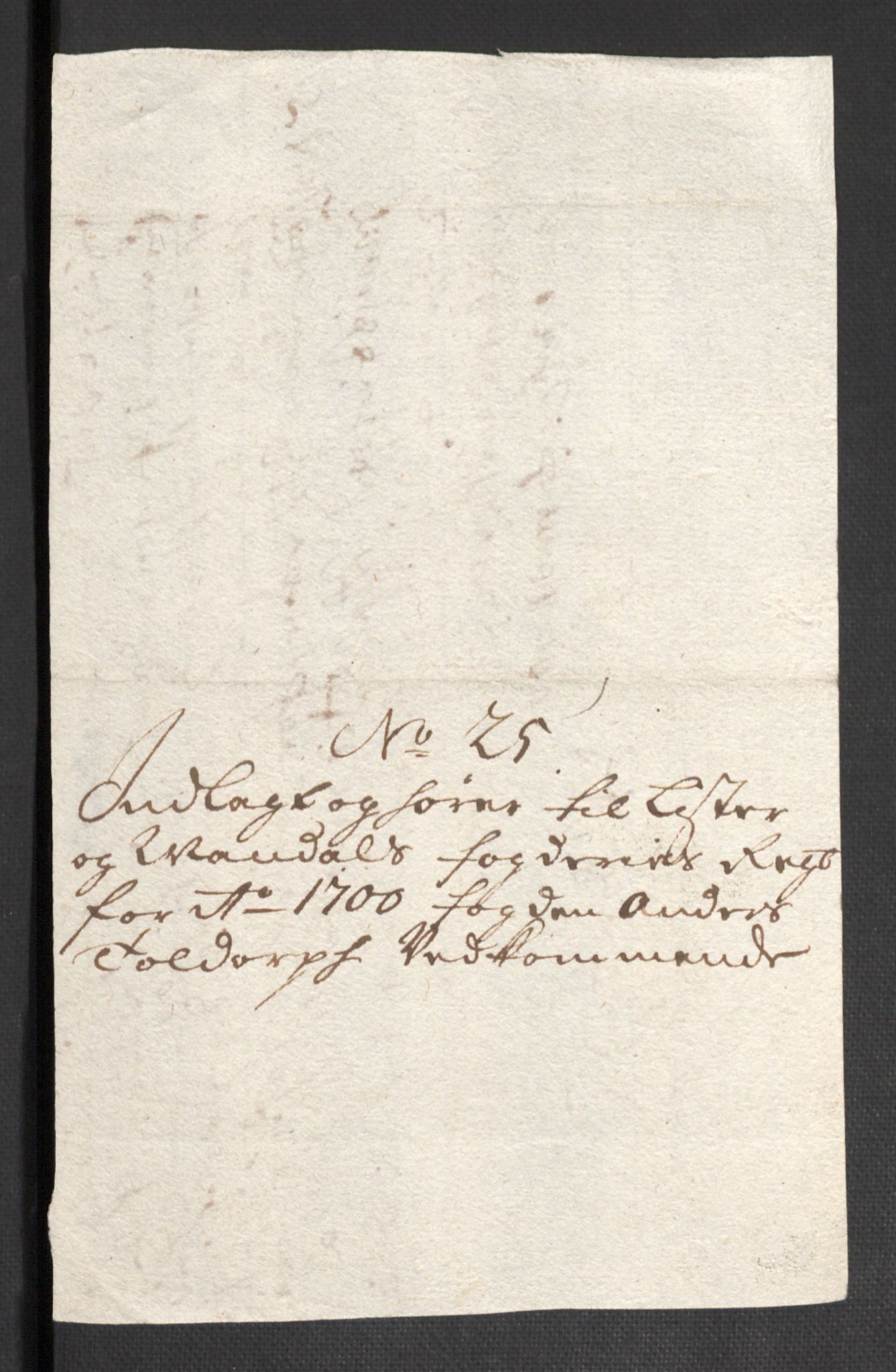 Rentekammeret inntil 1814, Reviderte regnskaper, Fogderegnskap, AV/RA-EA-4092/R43/L2548: Fogderegnskap Lista og Mandal, 1700, p. 219