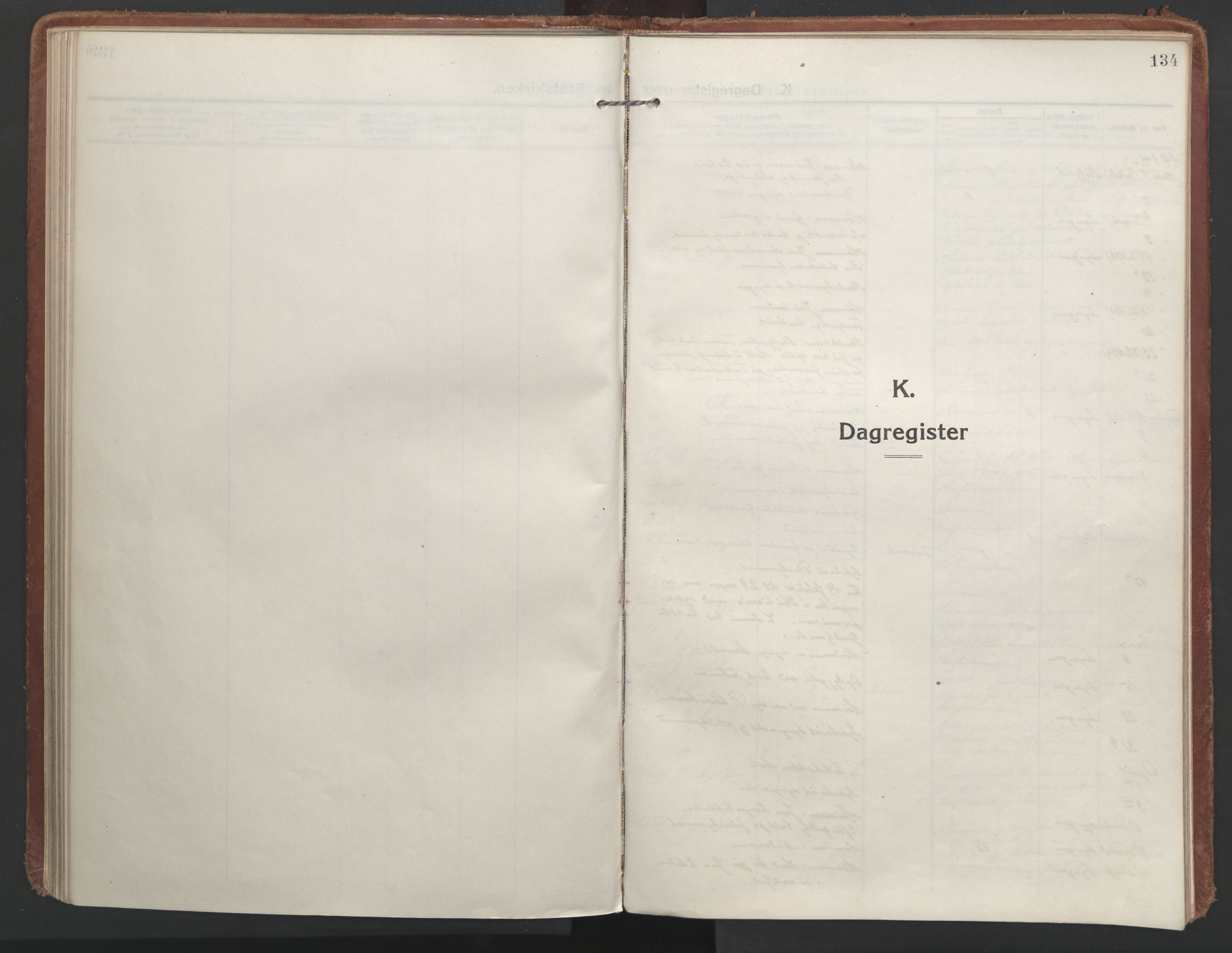 Lyngen sokneprestembete, SATØ/S-1289/H/He/Hea/L0013kirke: Parish register (official) no. 13, 1914-1923, p. 134