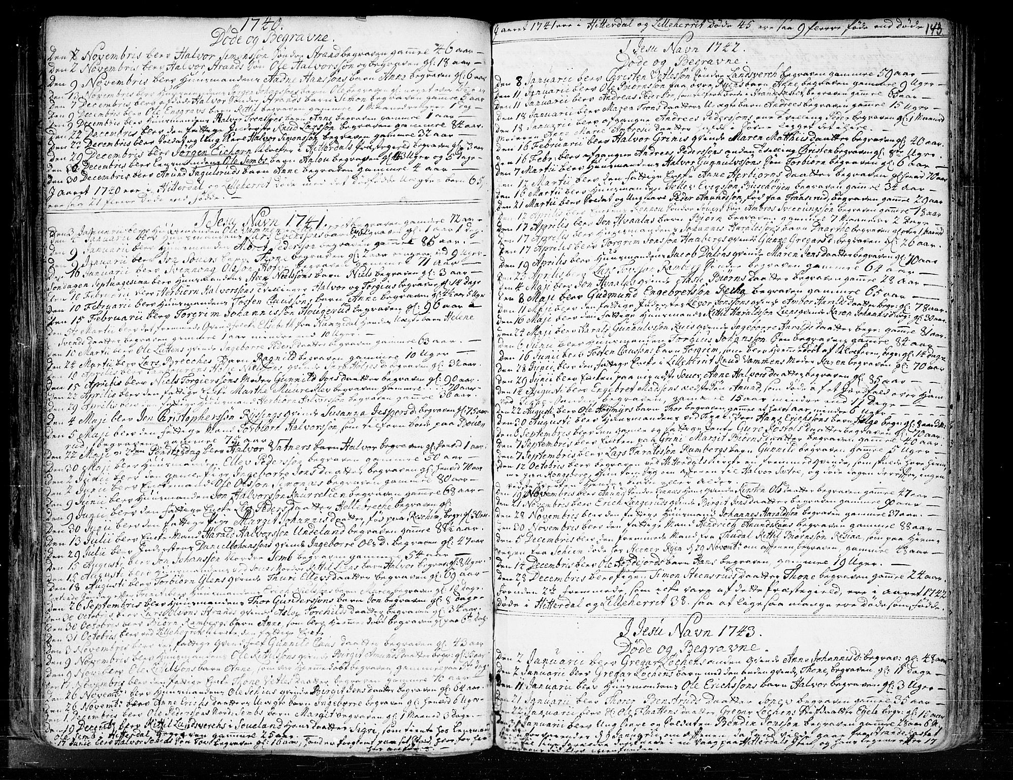 Heddal kirkebøker, SAKO/A-268/F/Fa/L0003: Parish register (official) no. I 3, 1723-1783, p. 143